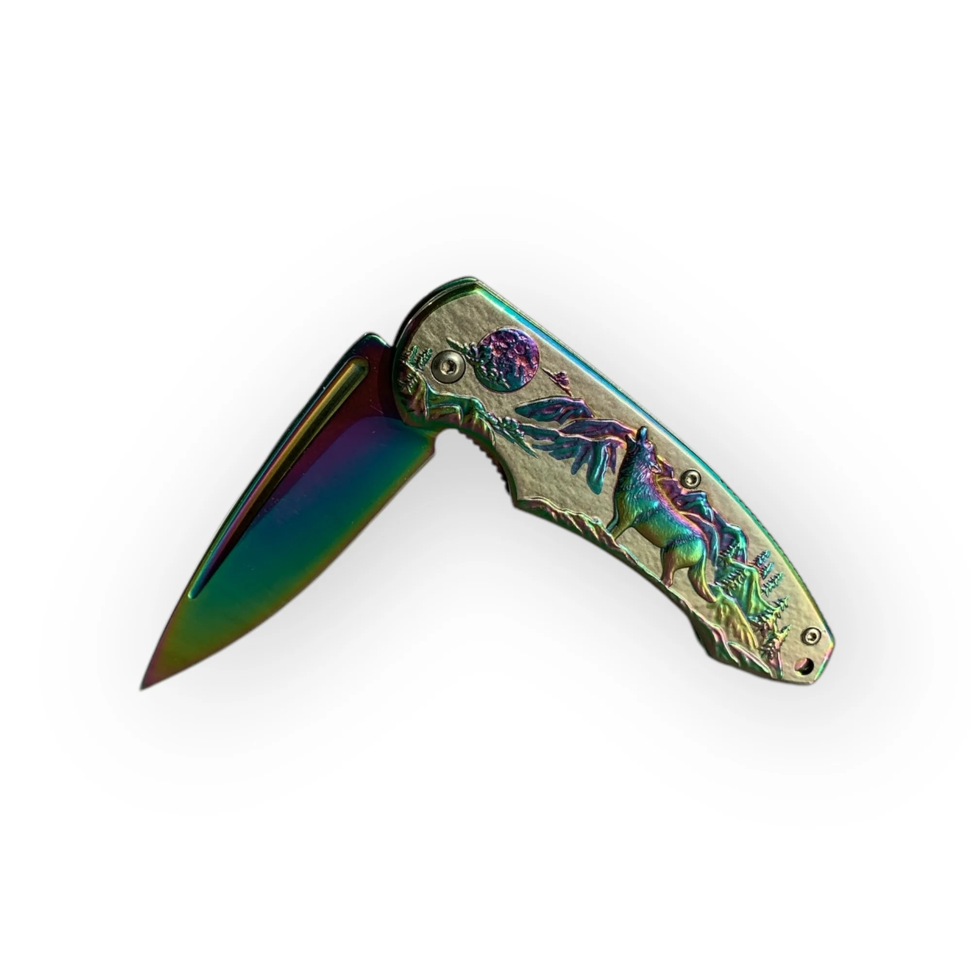 Сгъваем нож Compact Cut Wolf Spirit, гравиран вълк гравиран вълк
