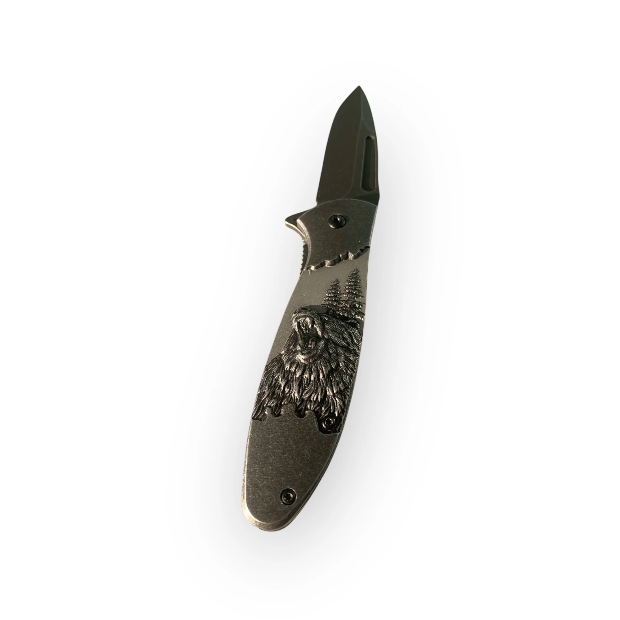 Сгъваем нож Compact Cut Grizzly Spirit, релефна гравюра мечка релефна гравюра мечка
