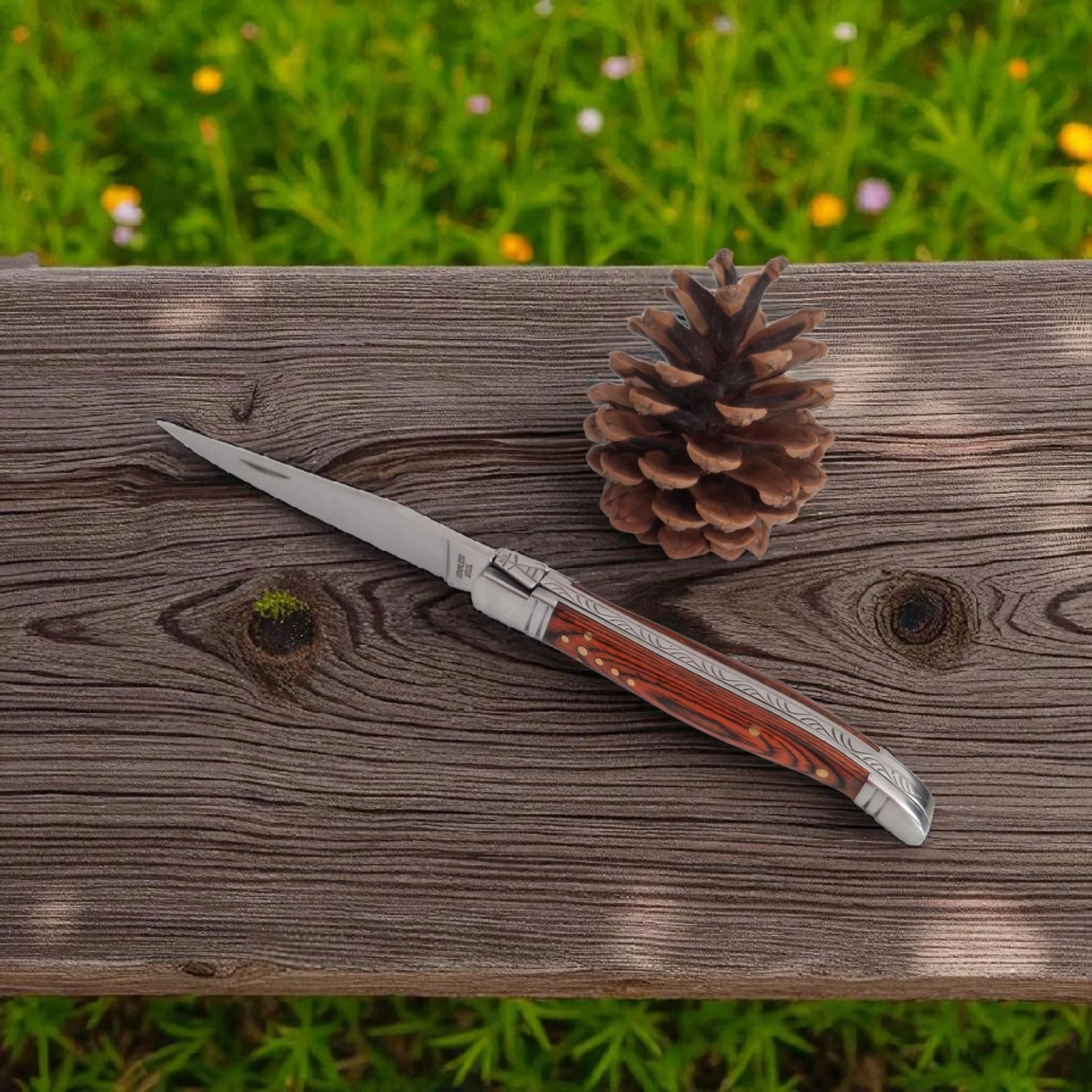 Сгъваем нож Compact Cut Laguiole Classic, дървена дръжка 3Cr13 стомана Сгъваем нож Compact Cut Laguiole Classic, дървена дръжка 3Cr13 стомана - Image 11