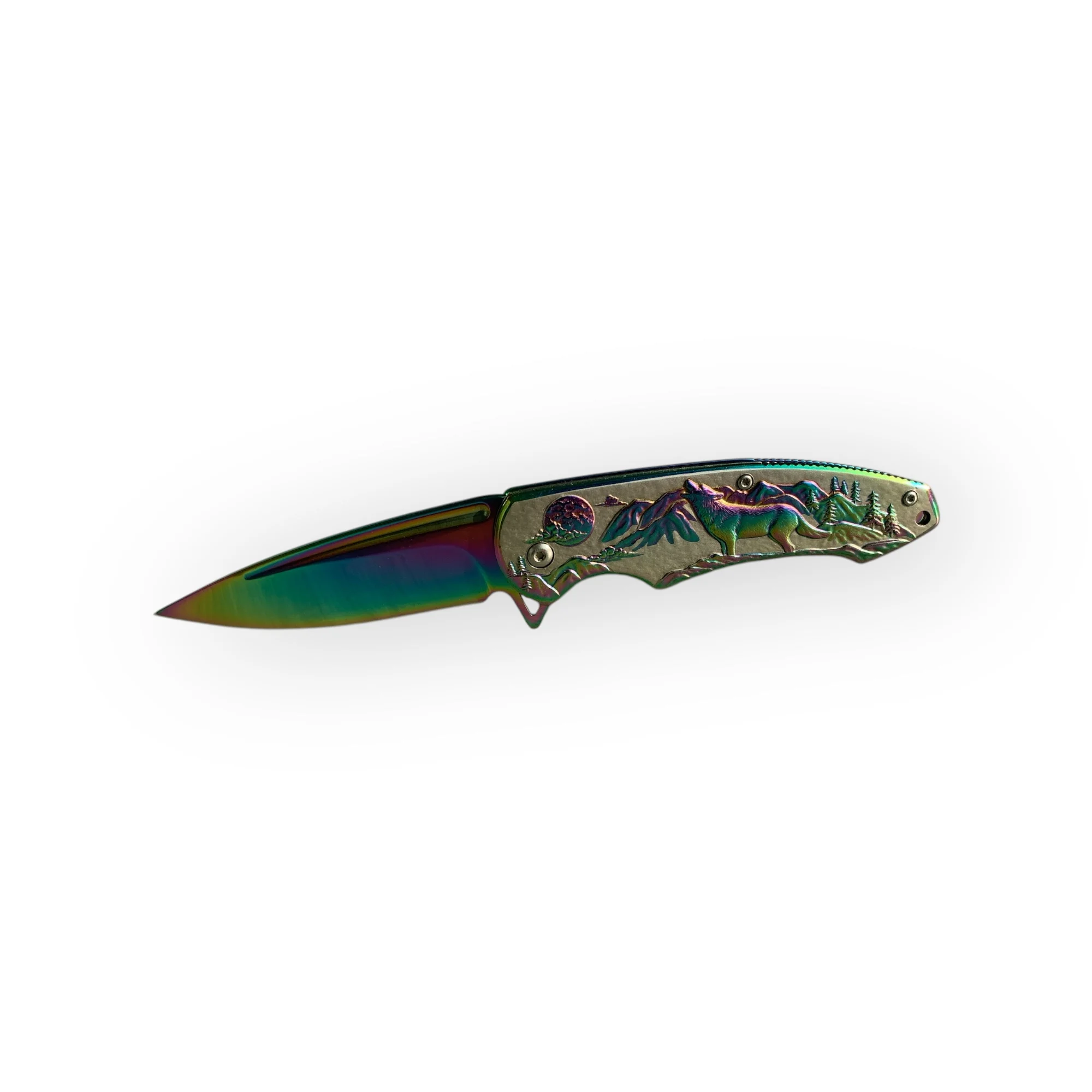 Сгъваем нож Compact Cut Wolf Spirit, гравиран вълк Сгъваем нож Compact Cut Wolf Spirit