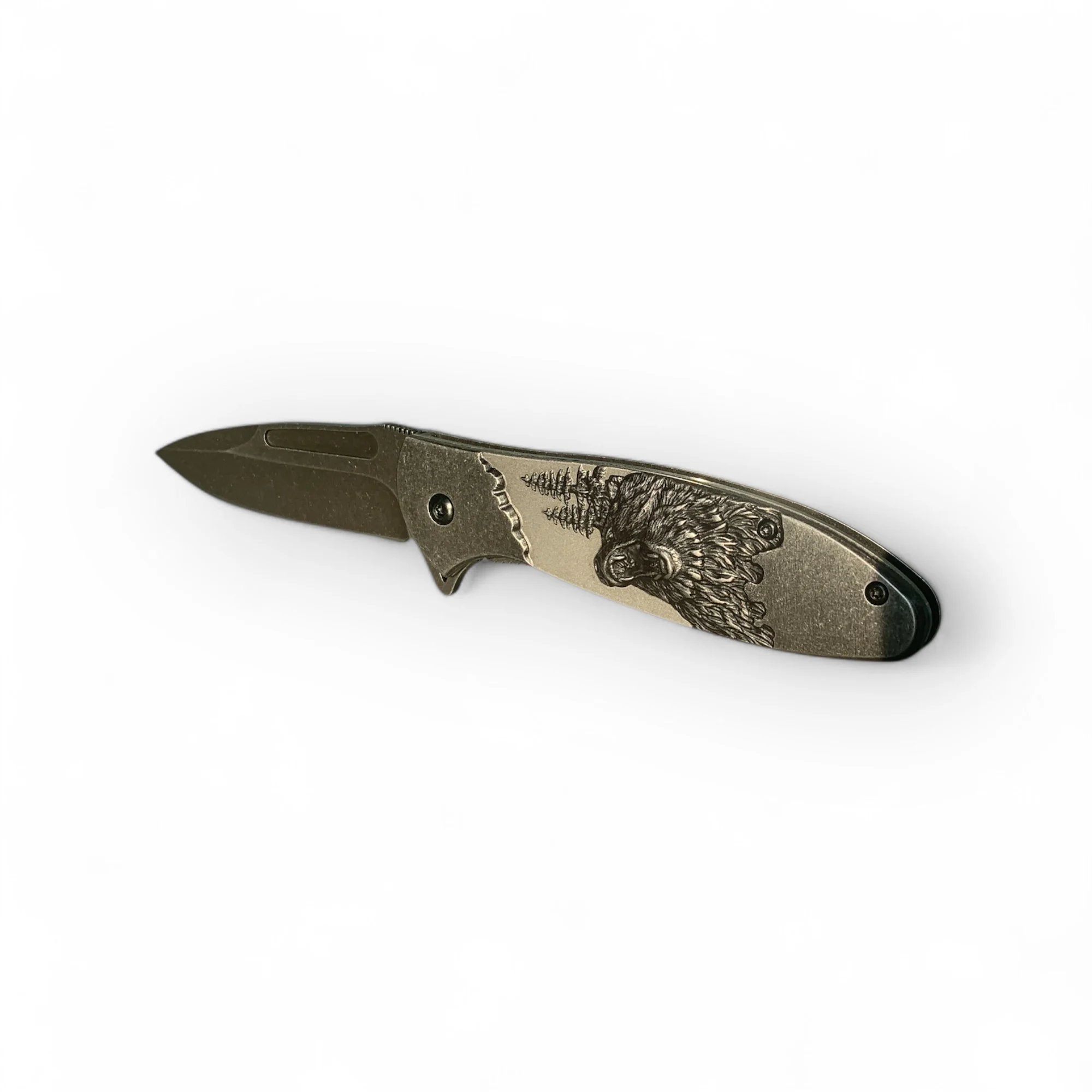 Сгъваем нож Compact Cut Grizzly Spirit, релефна гравюра мечка Сгъваем нож Compact Cut Grizzly Spirit