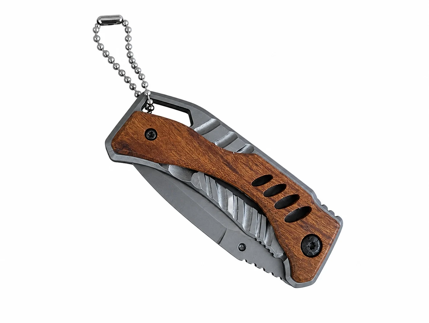 Джобно ножче HunterEdge, 420HC стомана, дървена дръжка Compact Cut