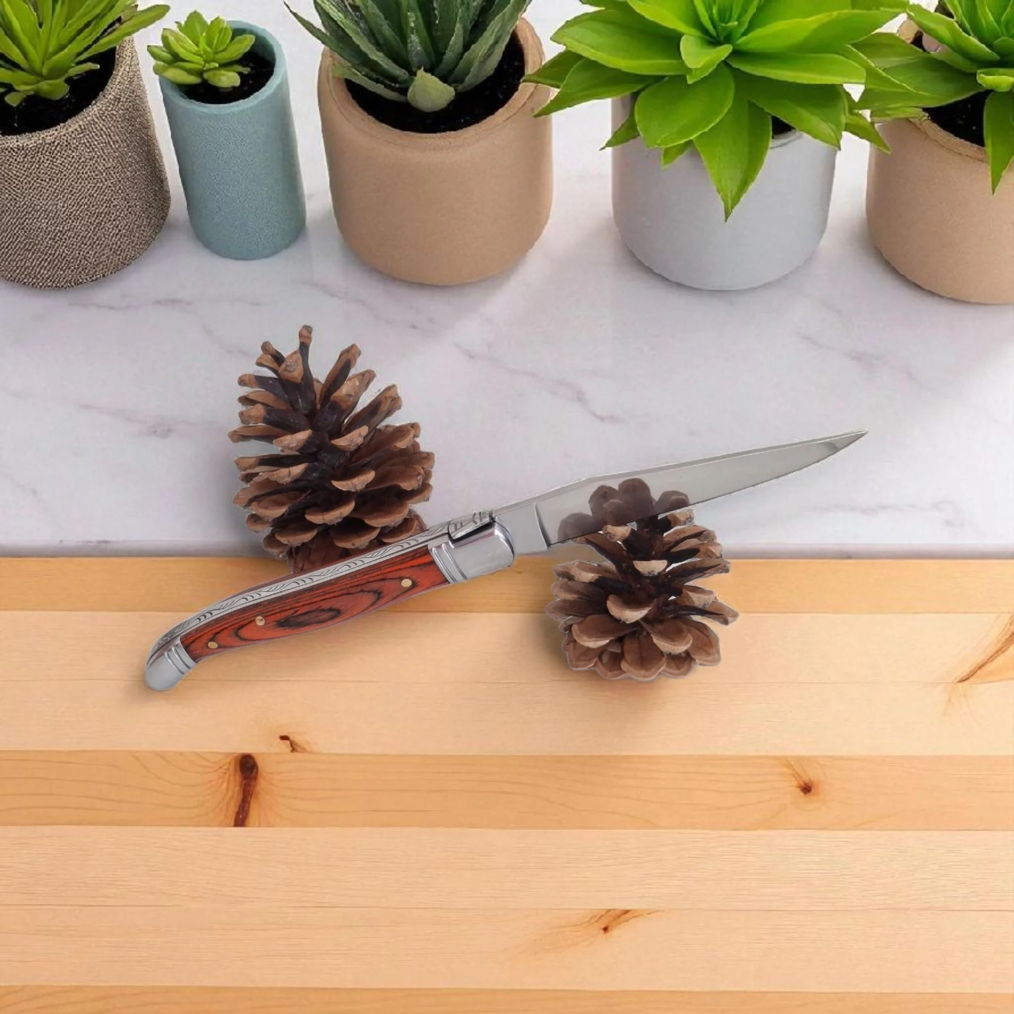 Сгъваем нож Compact Cut Laguiole Classic, дървена дръжка 3Cr13 стомана Сгъваем нож Compact Cut Laguiole Classic, дървена дръжка 3Cr13 стомана - Image 5