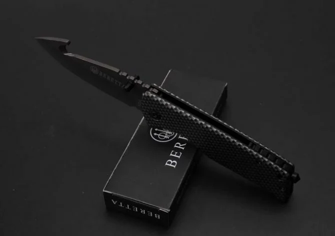Сгъваем нож Beretta с шип за чупене на стъкло, полуавтоматичен Сгъваем нож Beretta с шип за чупене на стъкло, полуавтоматичен - Image 5