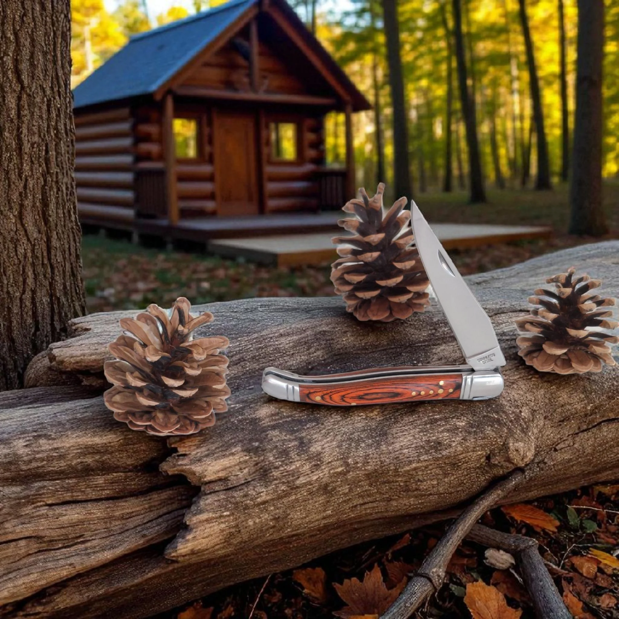 Сгъваем нож Compact Cut Laguiole Classic, дървена дръжка 3Cr13 стомана Сгъваем нож Compact Cut Laguiole Classic, дървена дръжка 3Cr13 стомана - Image 9