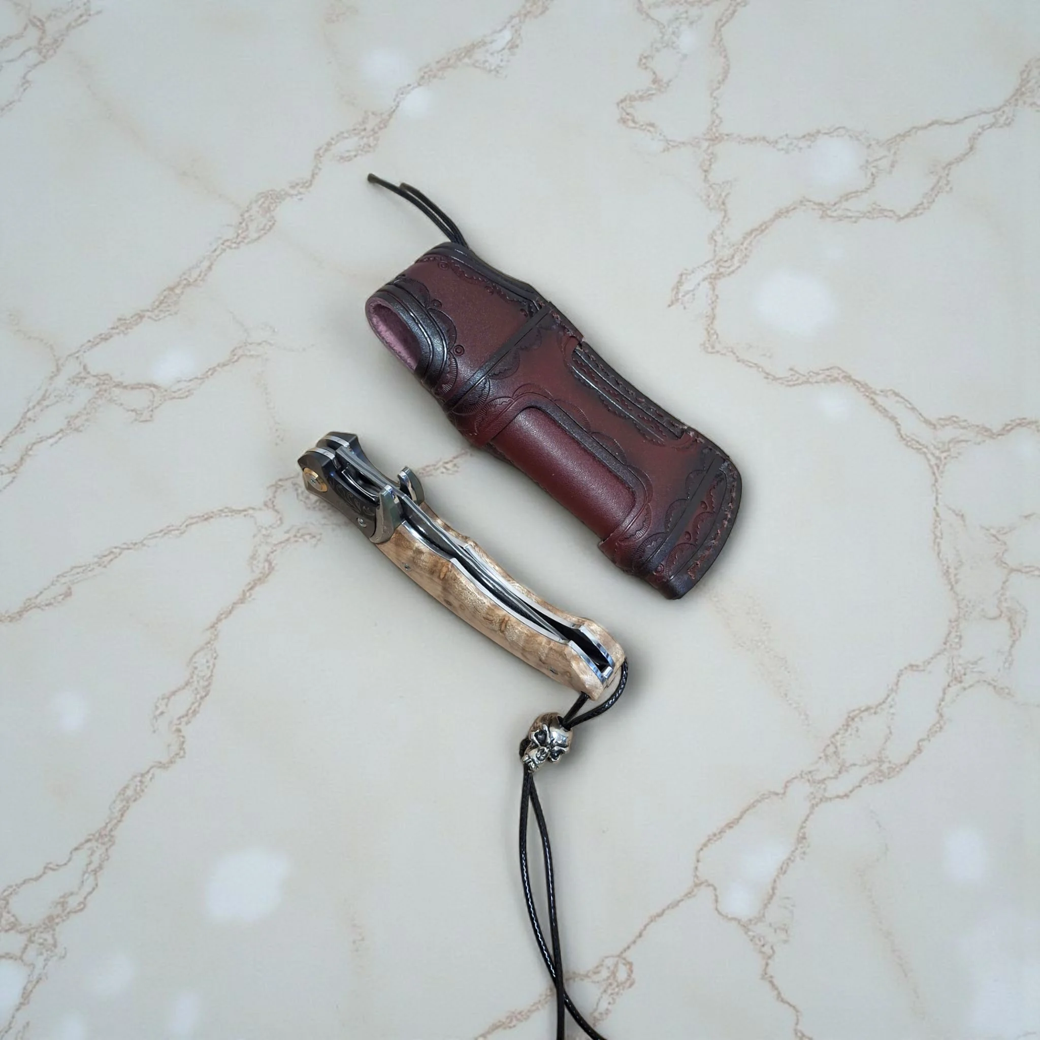 Сгъваем нож Damask Falcon Edge, луксозен с едноръчно отваряне Damask pocket knives