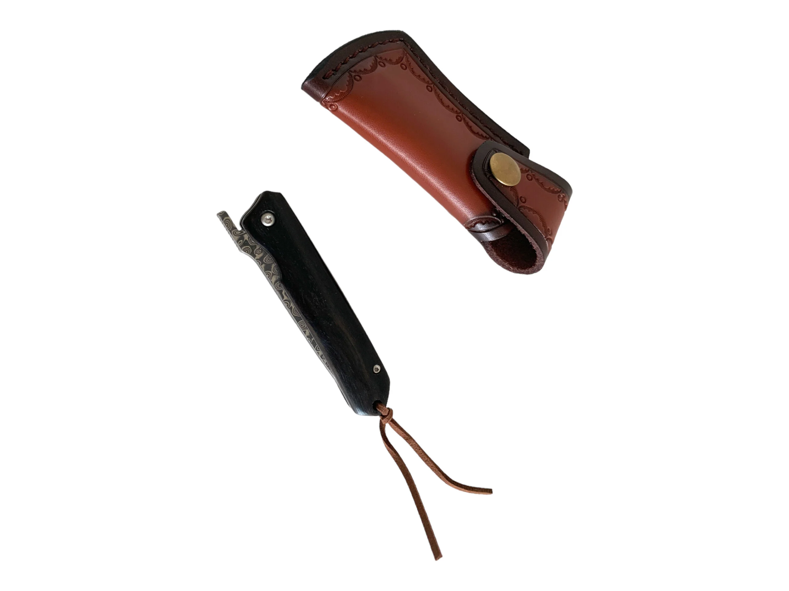 Сгъваем нож Damask с дръжка от сандалово дърво, елегантен дизайн Damask pocket knives