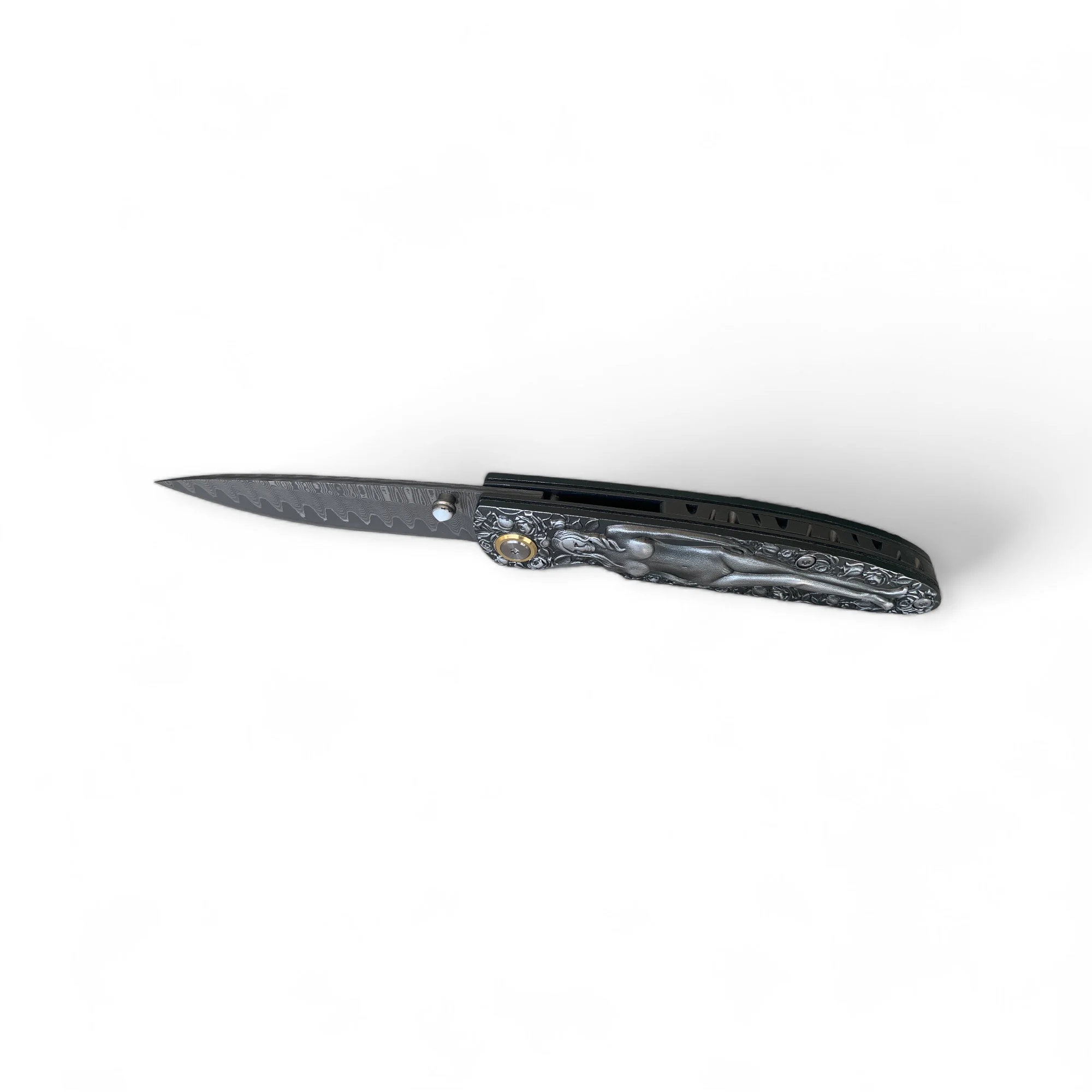 Джобен нож Damask, сгъваем с декоративна дръжка от Дамаска стомана Damask pocket knives