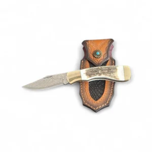 Сгъваем нож Damask Stag Damascus Hunter 196, дамаска стомана Сгъваем нож Damask Stag Damascus Hunter 196
