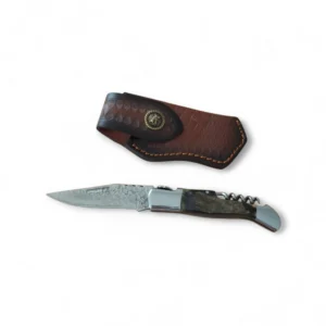 Сгъваем нож Damask Hunter Crown 210, Дамаска VG10 и еленов рог Сгъваем нож Damask Hunter Crown 210