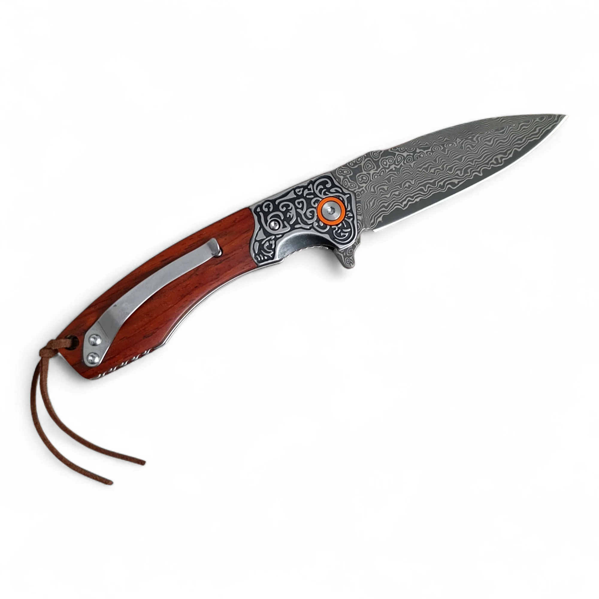 Сгъваем нож Damask, дамаска стомана, дръжка от червено сандалово дърво Damask pocket knives