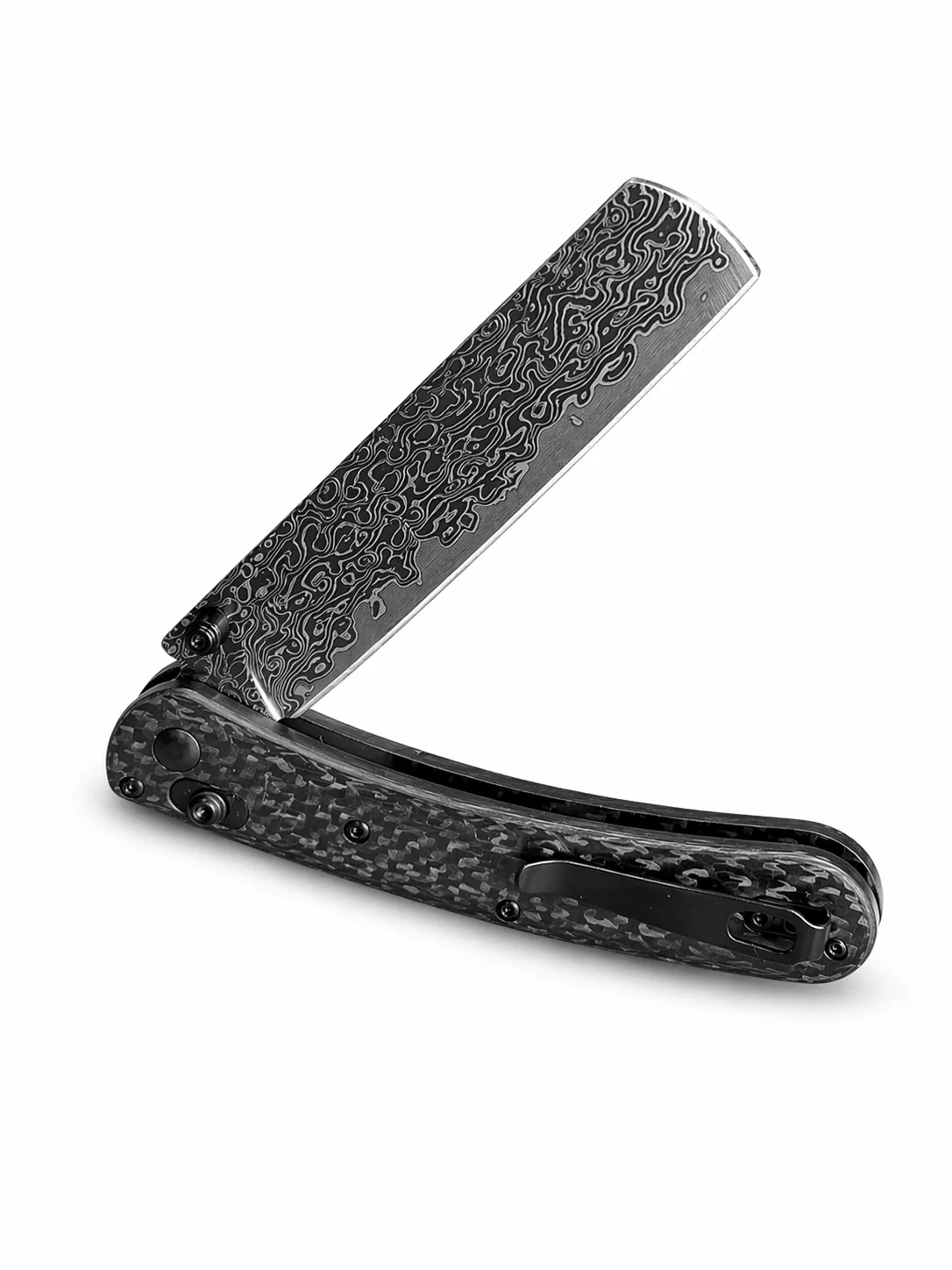 Сгъваем нож Damask Maple Elite, дамаска стомана с карбонова дръжка Сгъваем нож Damask Maple Elite, дамаска стомана с карбонова дръжка - Image 4