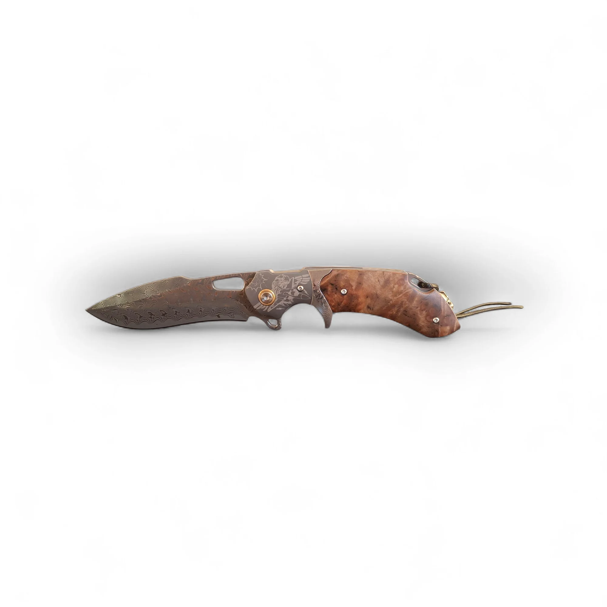 Сгъваем нож Damask VG10, 67 слоя, ръчна изработка с кожена кания Damask pocket knives
