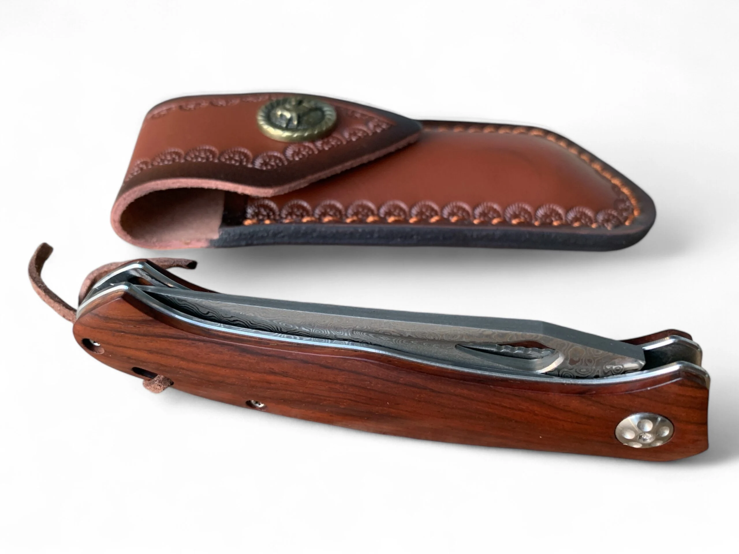 Сгъваем нож Damask Raven’s Blade, дамаскова стомана VG10 Сгъваем нож Damask Raven's Blade, дамаскова стомана VG10 - Image 6