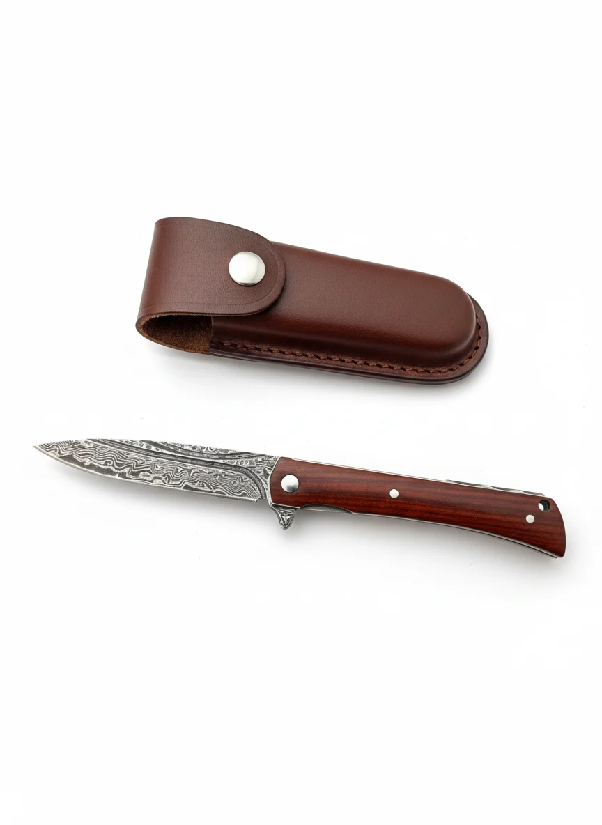 Сгъваем нож Damask Redwood Trail VG10, дамаска стомана 21.5 см Сгъваем нож Damask Redwood Trail VG10