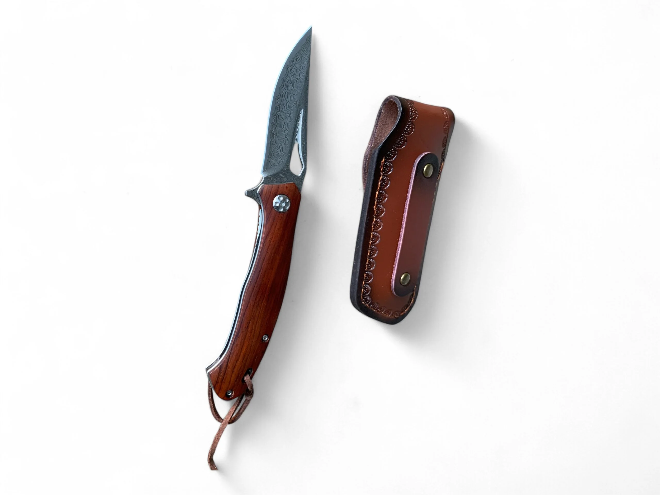 Сгъваем нож Damask Raven’s Blade, дамаскова стомана VG10 Сгъваем нож Damask Raven's Blade, дамаскова стомана VG10 - Image 7