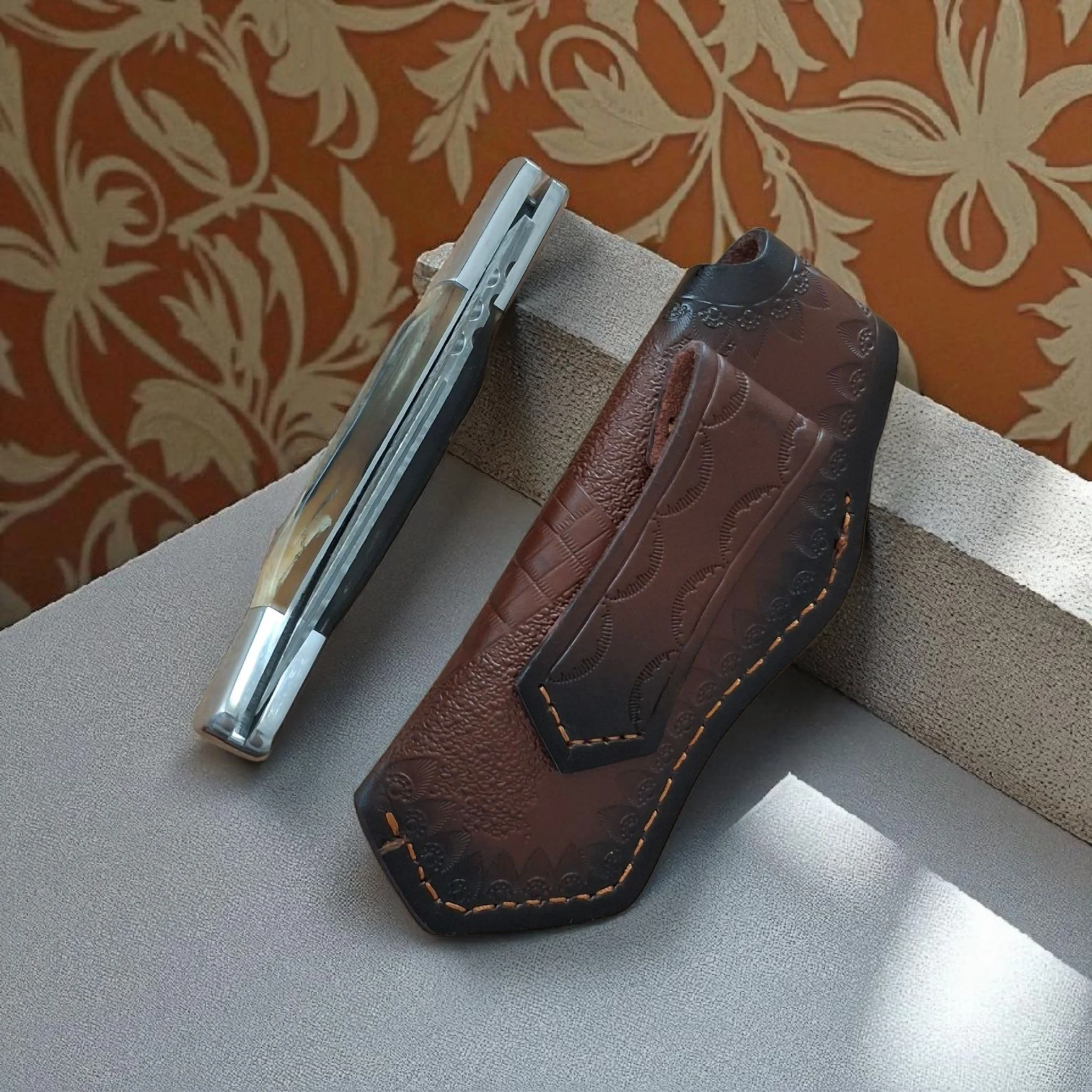 Сгъваем нож Damask Hunter Crown 210, Дамаска VG10 и еленов рог Сгъваем нож Damask Hunter Crown 210, Дамаска VG10 и еленов рог - Image 9
