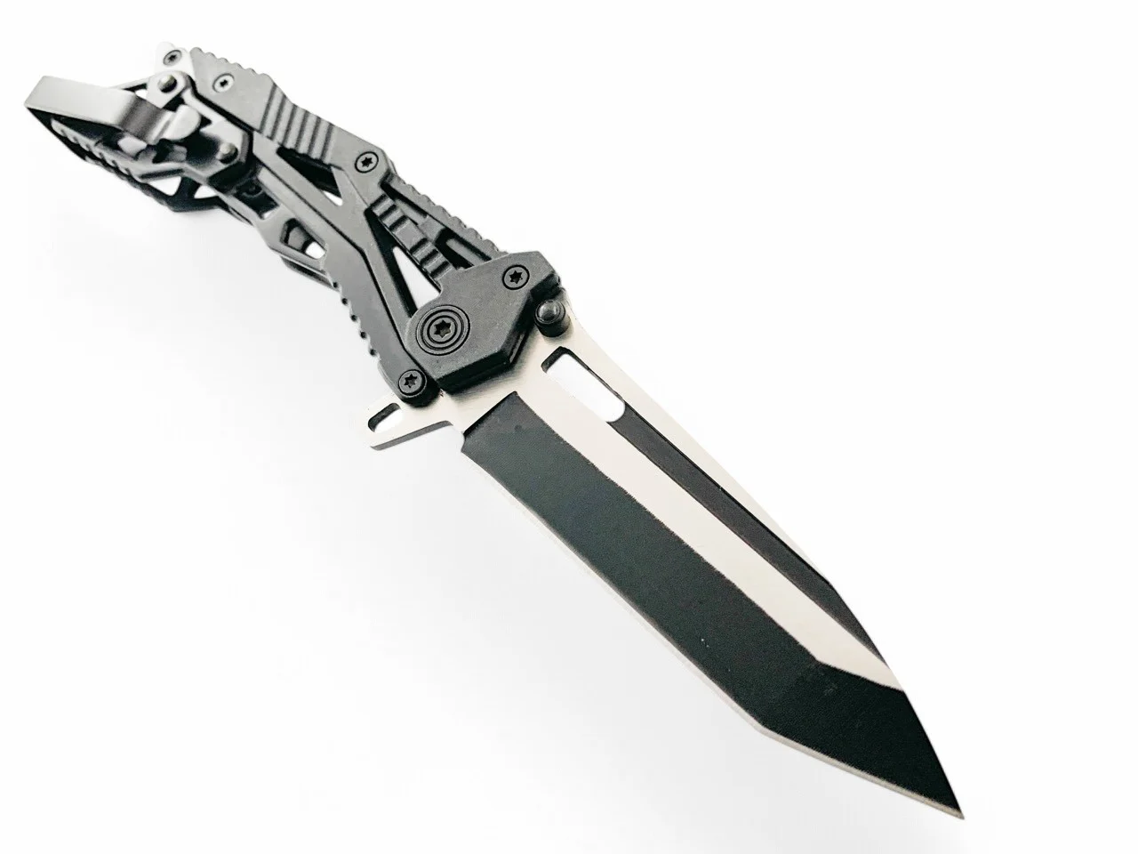 Сгъваем нож Fold Tech JL 16010C, черен с калъф и клипс Сгъваем нож Fold Tech JL 16010C, черен с калъф и клипс - Image 4