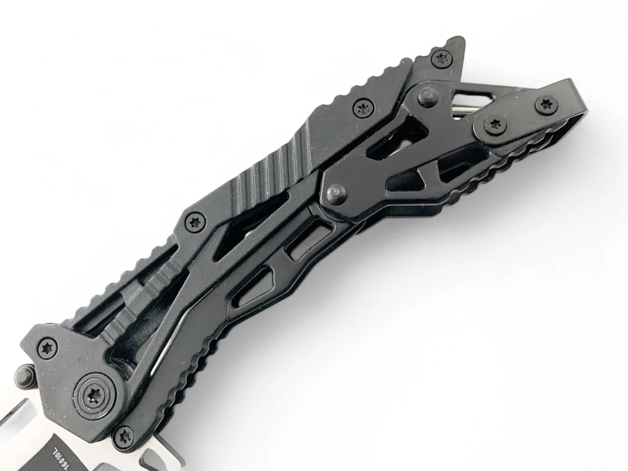 Сгъваем нож Fold Tech JL 16010C, черен с калъф и клипс Сгъваем нож Fold Tech JL 16010C, черен с калъф и клипс - Image 8