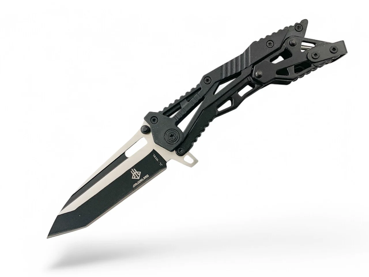 Сгъваем нож Fold Tech JL 16010C, черен с калъф и клипс Сгъваем нож Fold Tech JL 16010C