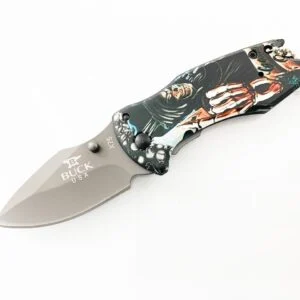 Сгъваем нож Buck X75, с рисунка на смъртта и дама пика Сгъваем нож Buck X75