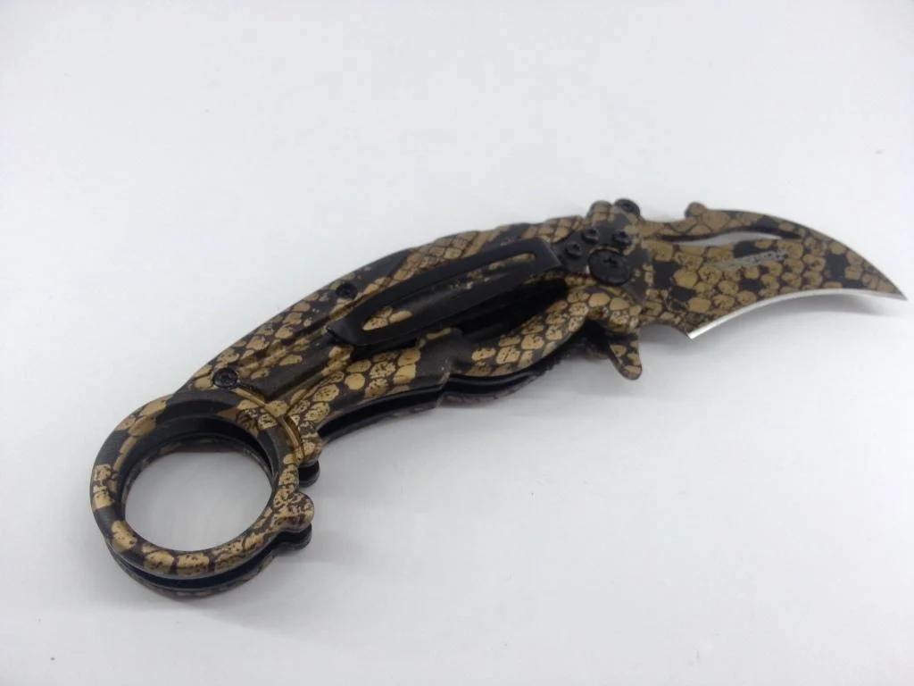 Нож Fox X63 Titanium Karambit, тактически сгъваем полуавтоматичен Karambit knife