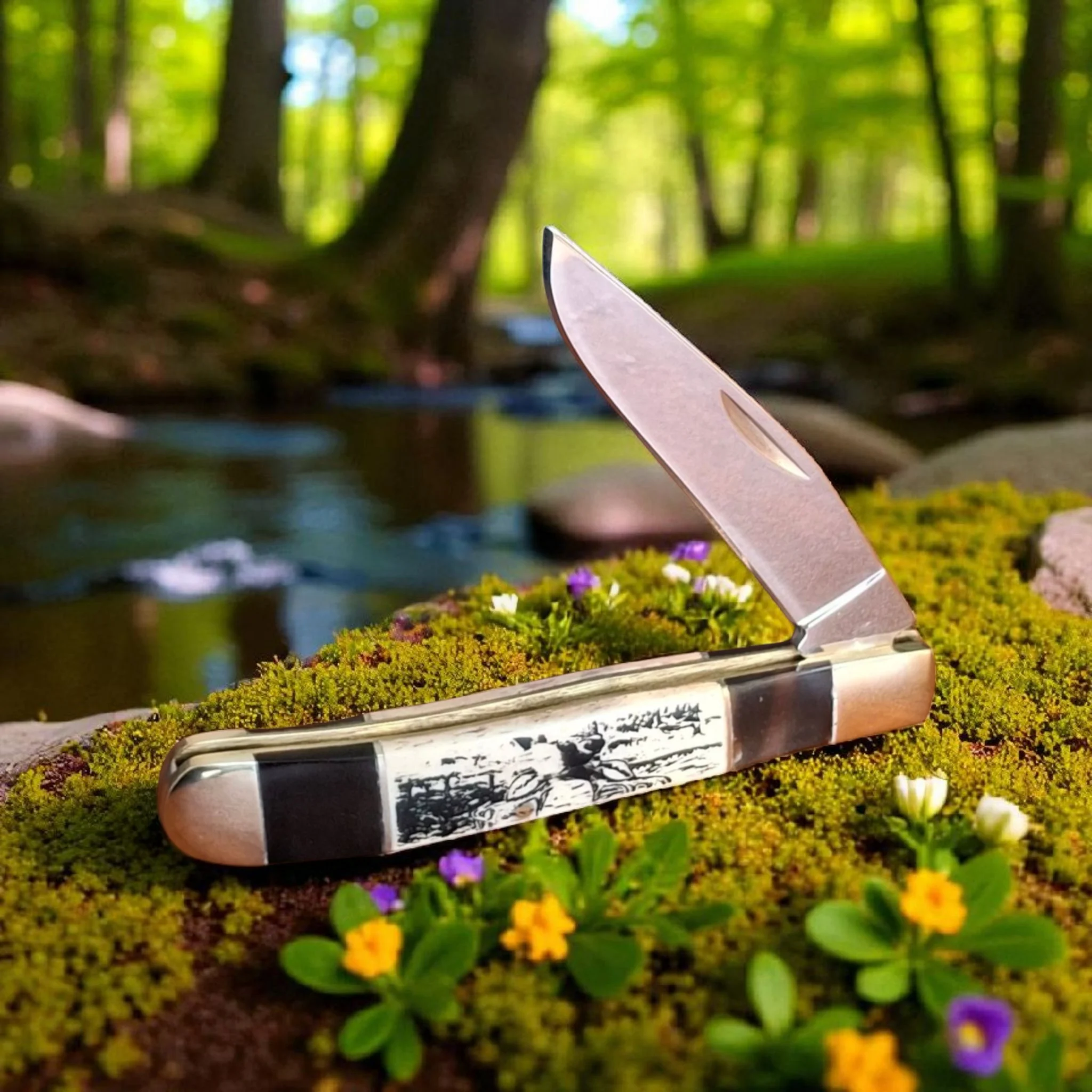 Сгъваем нож Nature’s Edge Forest Stag, 65Х13 стомана 18.5 см 65Х13 стомана 18.5 см