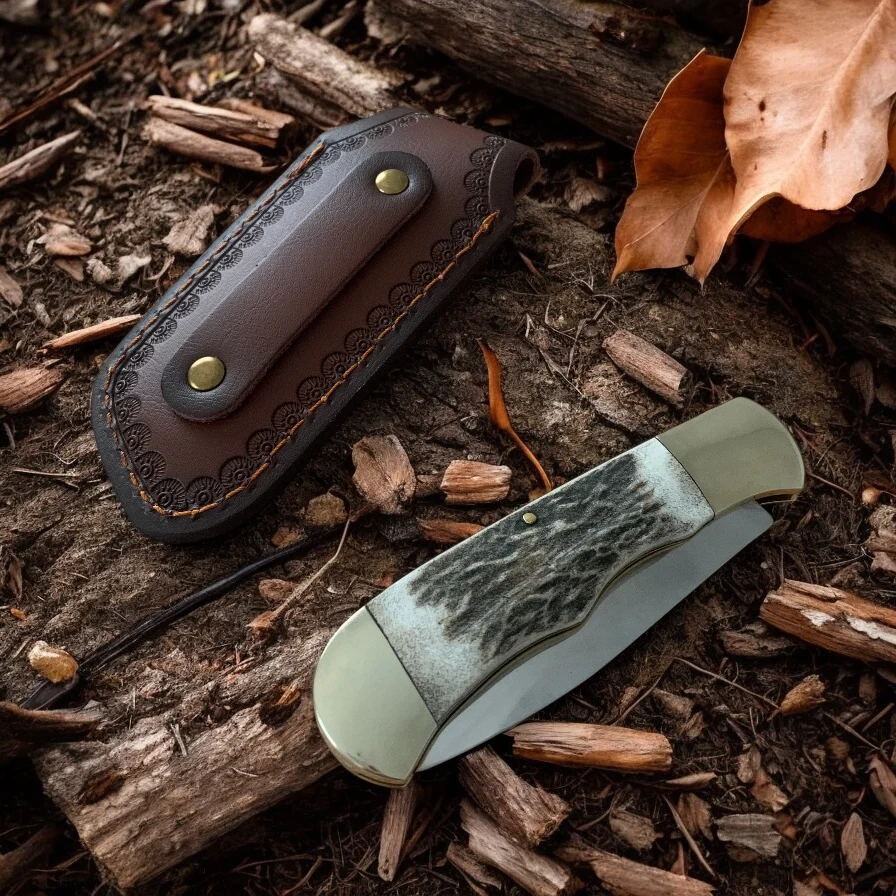 Сгъваем нож Nature’s Edge Elk Horn 195, дръжка от еленов рог Nature's Edge