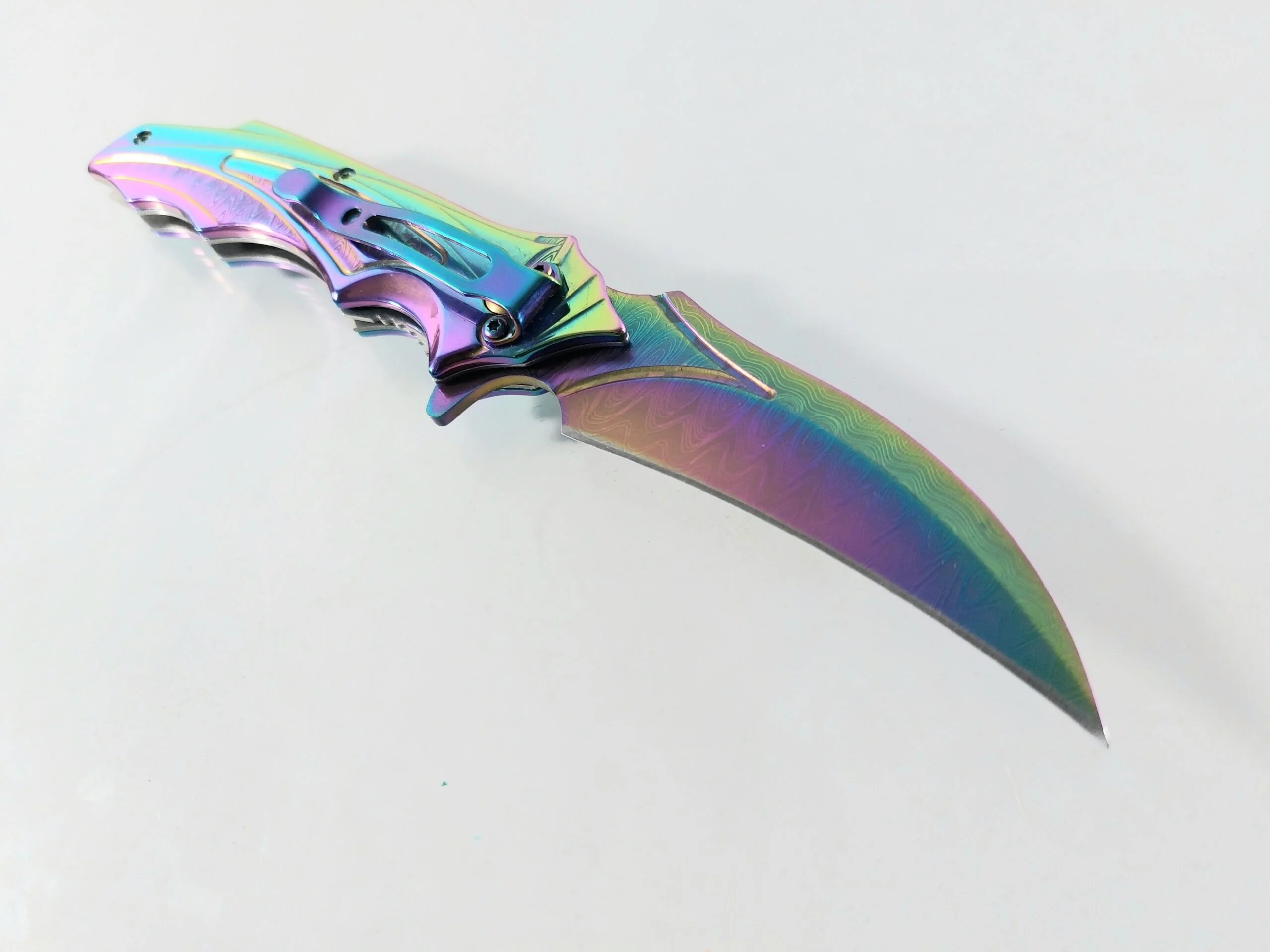 Сгъваем нож Vip Ever Rainbow, автоматичен с извито острие Сгъваем нож Vip Ever Rainbow, автоматичен с извито острие - Image 12
