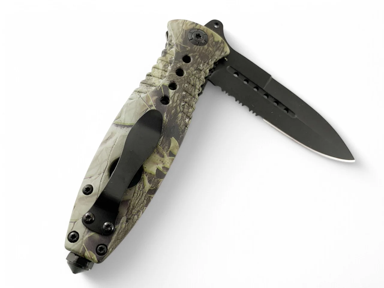 Сгъваем нож Vip Ever ShadowBlade Camo, двустранно назъбено острие Сгъваем нож Vip Ever ShadowBlade Camo, двустранно назъбено острие - Image 4