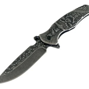 Сгъваем нож Vip Ever Skull and Snake, автоматичен метален механизъм Сгъваем нож Vip Ever Skull and Snake