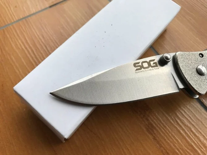 Сгъваем нож Sog, малък джобен модел от неръждаема стомана Сгъваем нож Sog, малък джобен модел от неръждаема стомана - Image 6