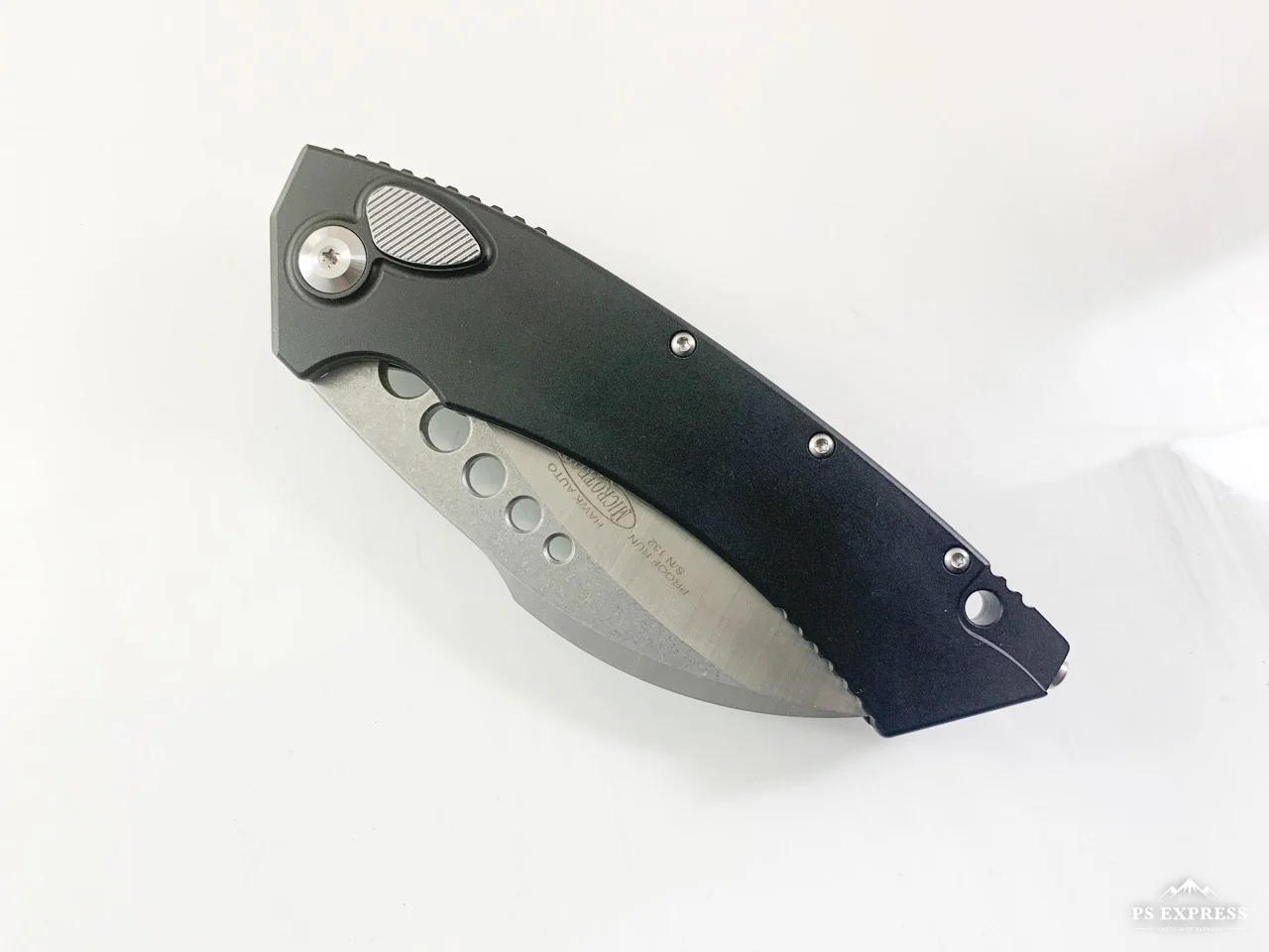 Сгъваем нож Microtech Hawk Auto 166-10, Stonewash стандартен финиш ножове