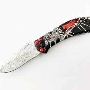 Сгъваем нож Buck X82, джобен с рисунка на червен дракон Сгъваем нож Buck X82