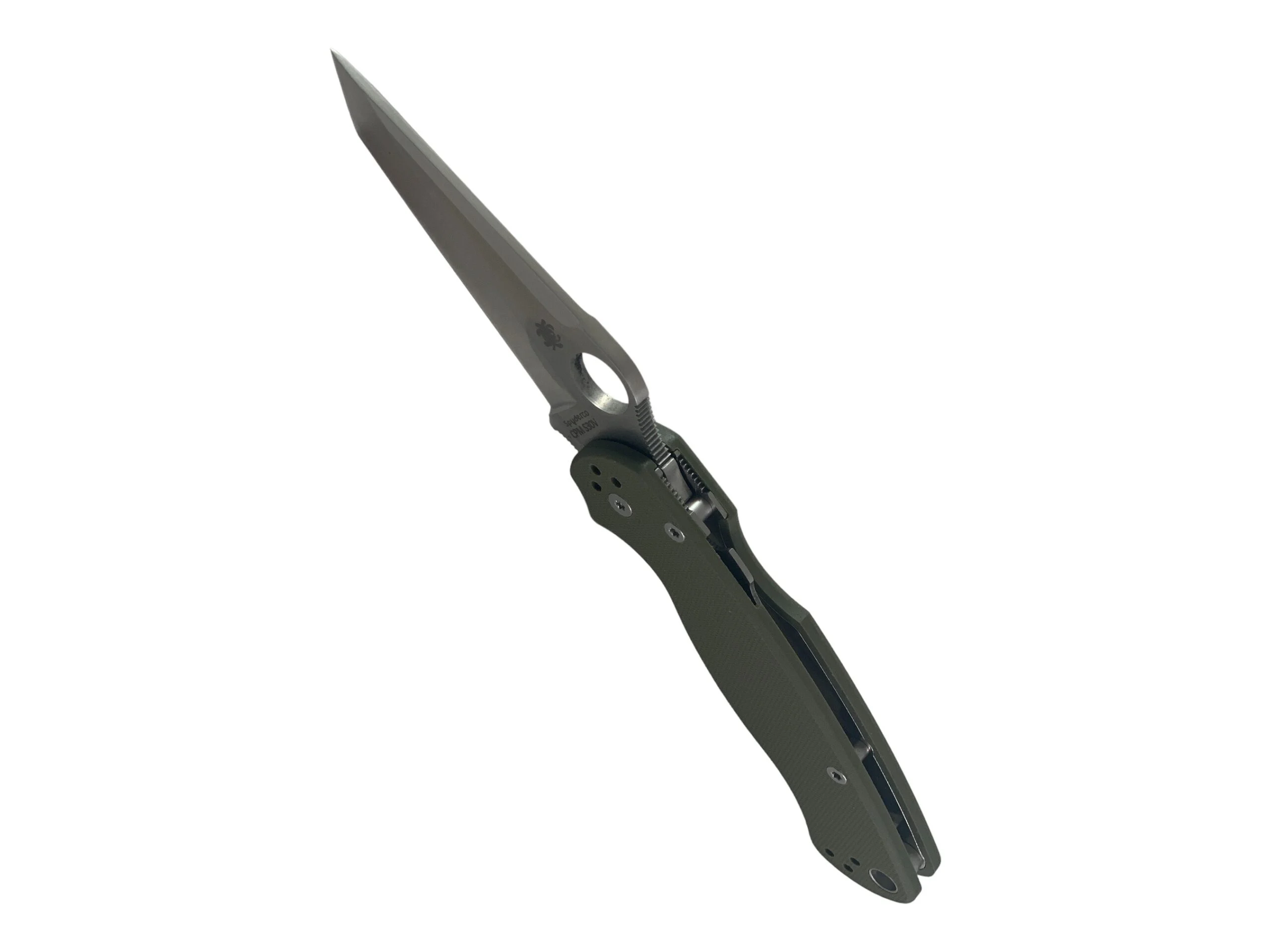 Сгъваем нож SpiderSP Paramilitary, зелена G10 дръжка танто острие зелена G10 дръжка танто острие