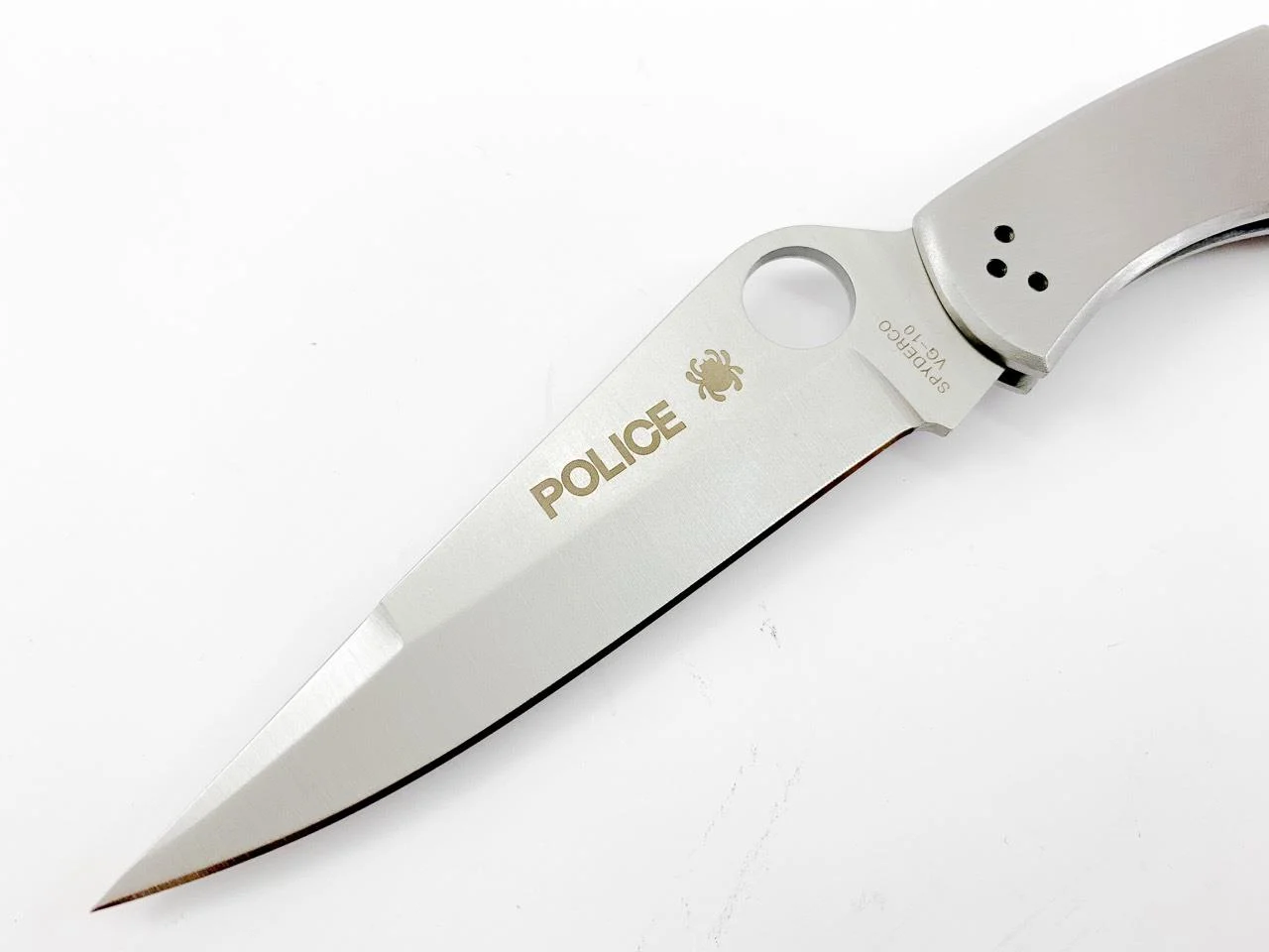 Сгъваем нож Spyderco Police 3 C07S, изцяло метален с гладко острие изцяло метален с гладко острие