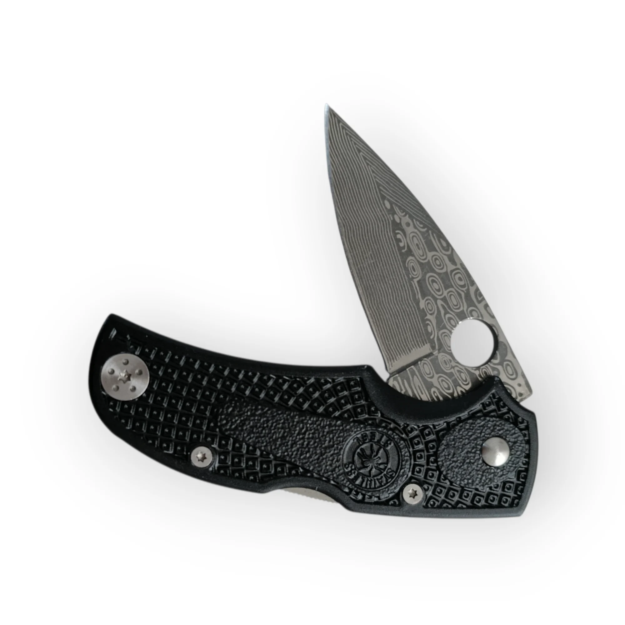 Сгъваем нож SpiderSP Urban Damascus, 5Cr15MoV стомана, ABS дръжка ABS дръжка