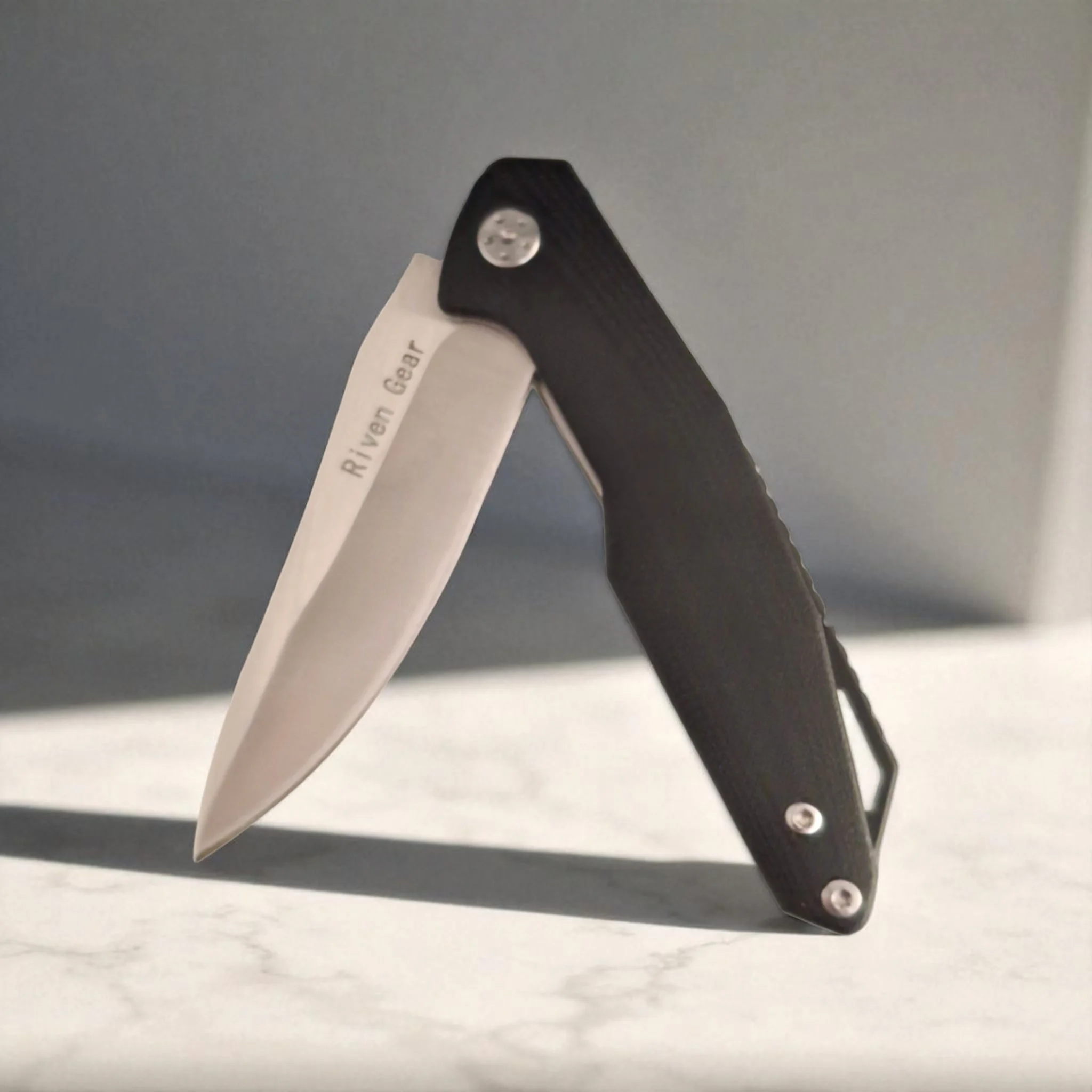 Сгъваем нож Riven Gear D2 Drop Point, G10 дръжка с флипер механизъм Сгъваем нож Riven Gear D2 Drop Point, G10 дръжка с флипер механизъм - Image 5