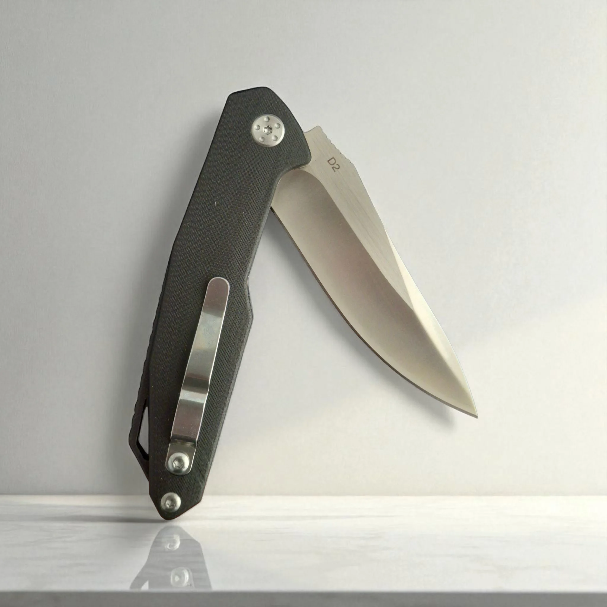 Сгъваем нож Riven Gear D2 Drop Point, G10 дръжка с флипер механизъм Сгъваем нож Riven Gear D2 Drop Point, G10 дръжка с флипер механизъм - Image 6