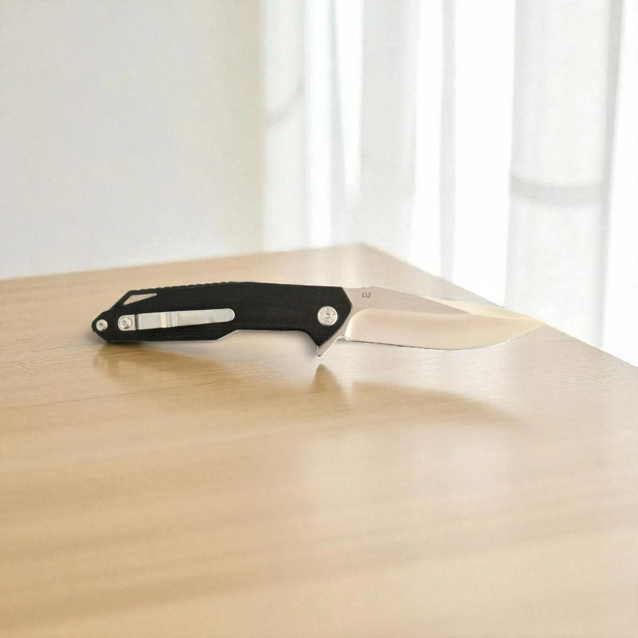 Сгъваем нож Riven Gear D2 Drop Point, G10 дръжка с флипер механизъм Сгъваем нож Riven Gear D2 Drop Point, G10 дръжка с флипер механизъм - Image 7