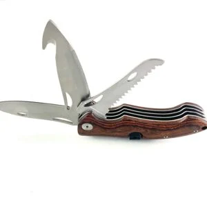 Нож Pocket Edge Xing wen сгъваем 3 в 1, чирени от дърво Нож Pocket Edge Xing wen сгъваем 3 в 1