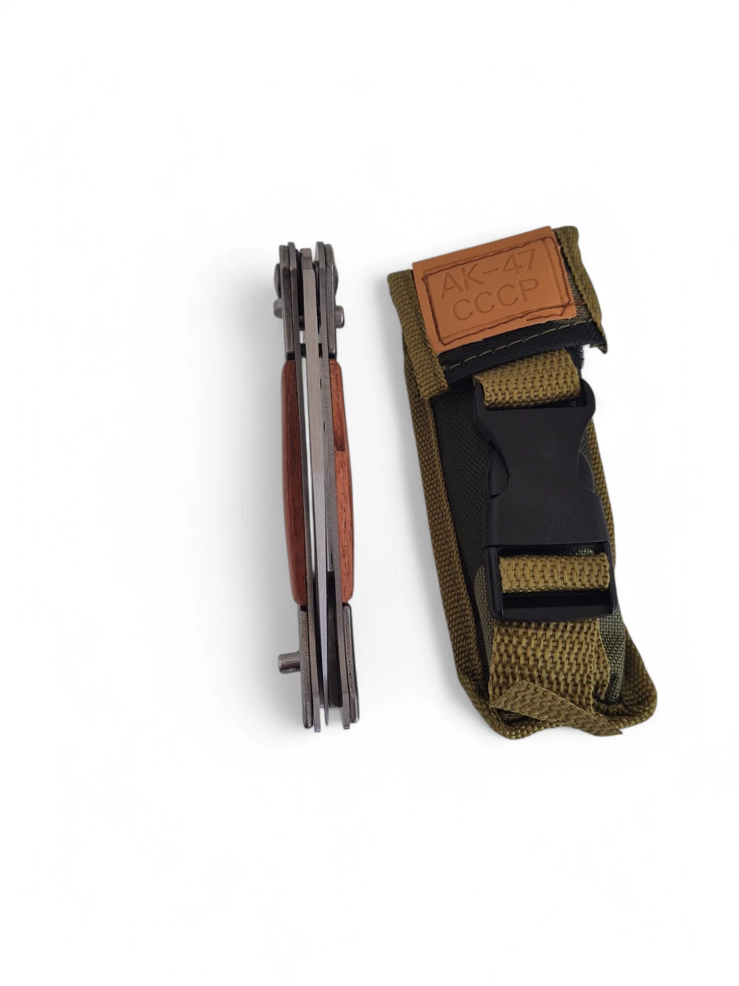 Сгъваем нож AK-47 СССР, масивен с камуфлажен калъф Сгъваем нож AK-47 СССР, масивен с камуфлажен калъф - Image 5