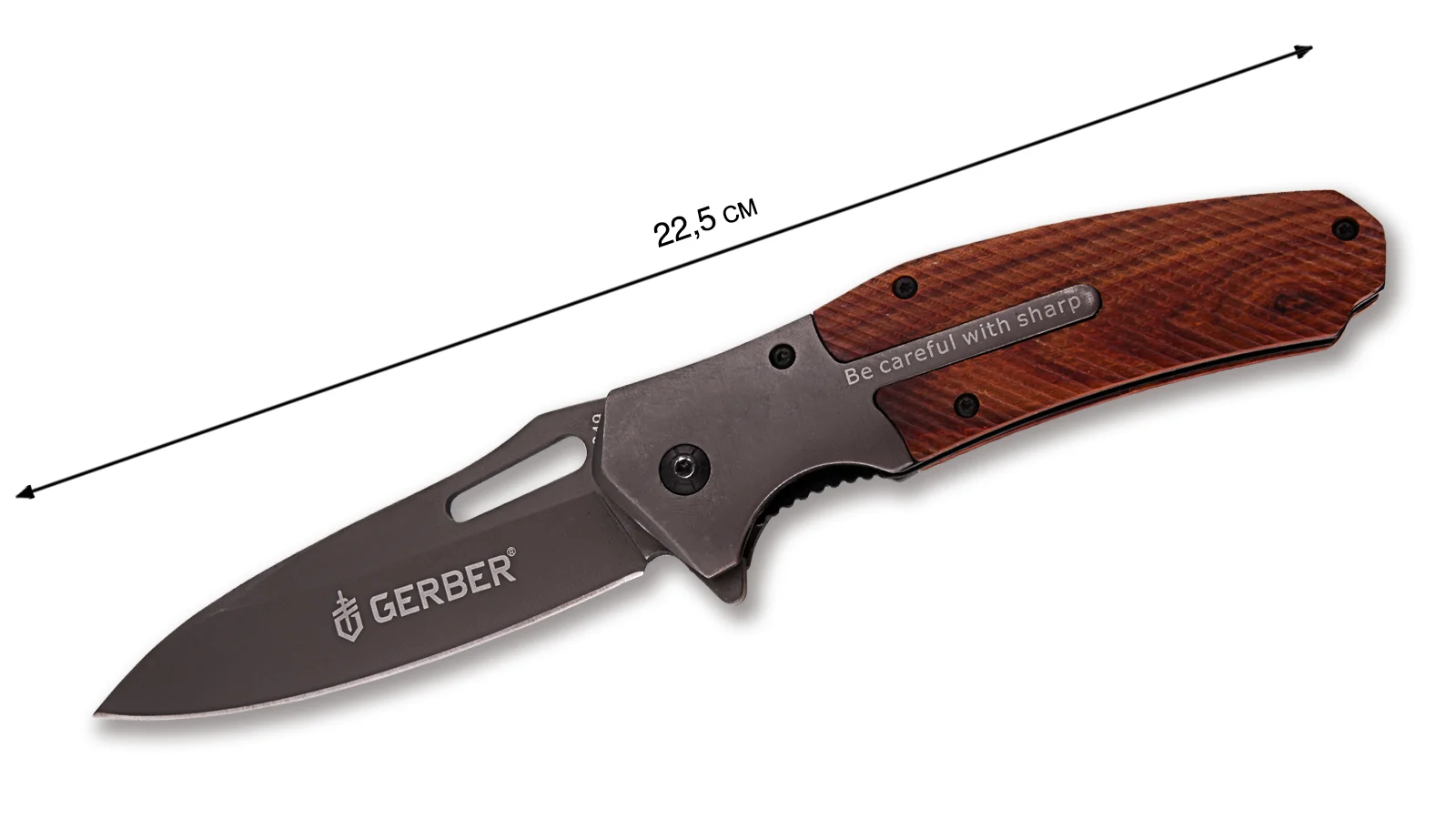 Сгъваем нож Gerber Bear Grylls, полуавтоматичен с дървени чирени полуавтоматичен с дървени чирени