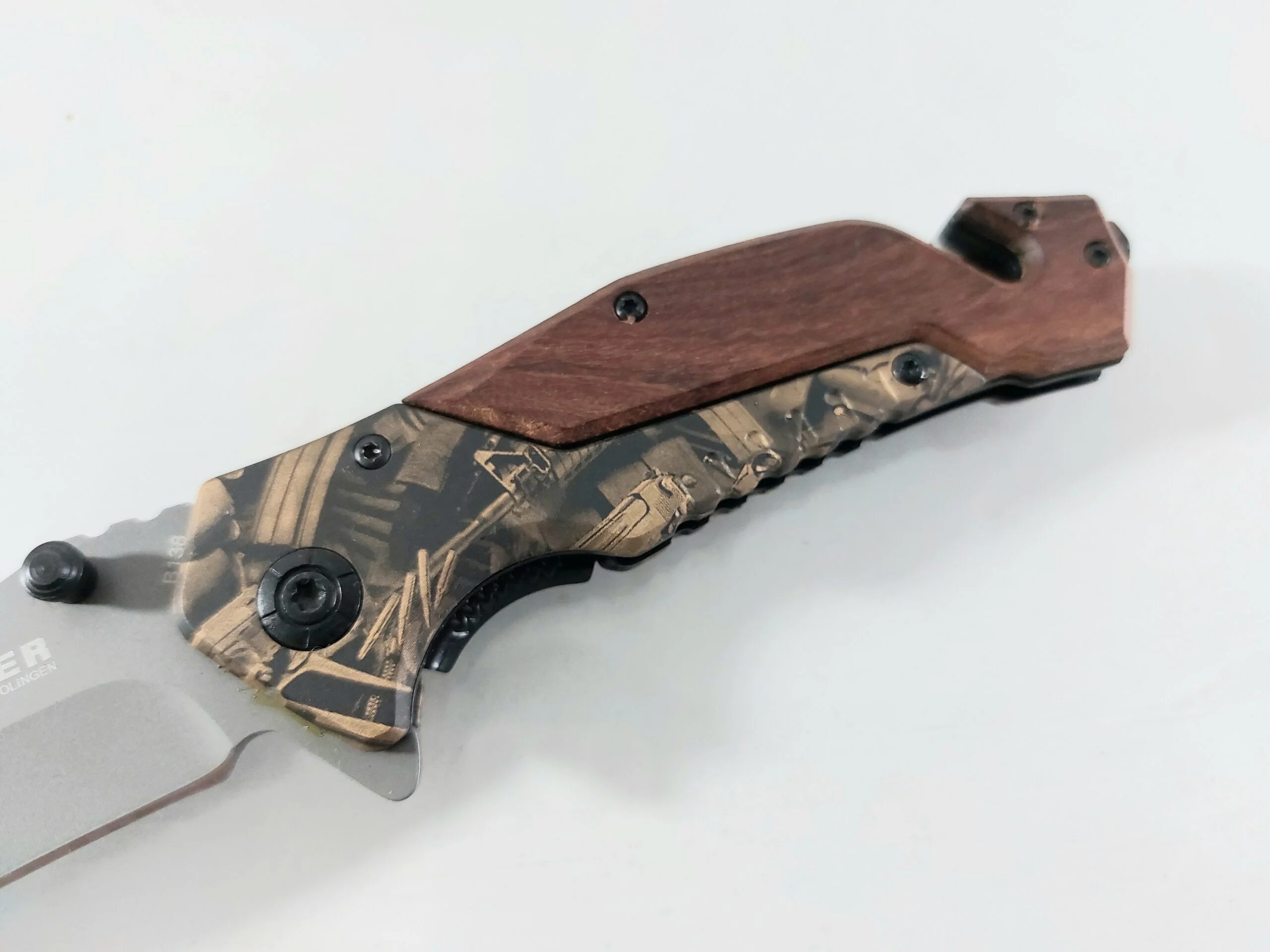 Сгъваем нож Boker B138, автоматичен и масивен Сгъваем нож Boker B138, автоматичен и масивен - Image 11