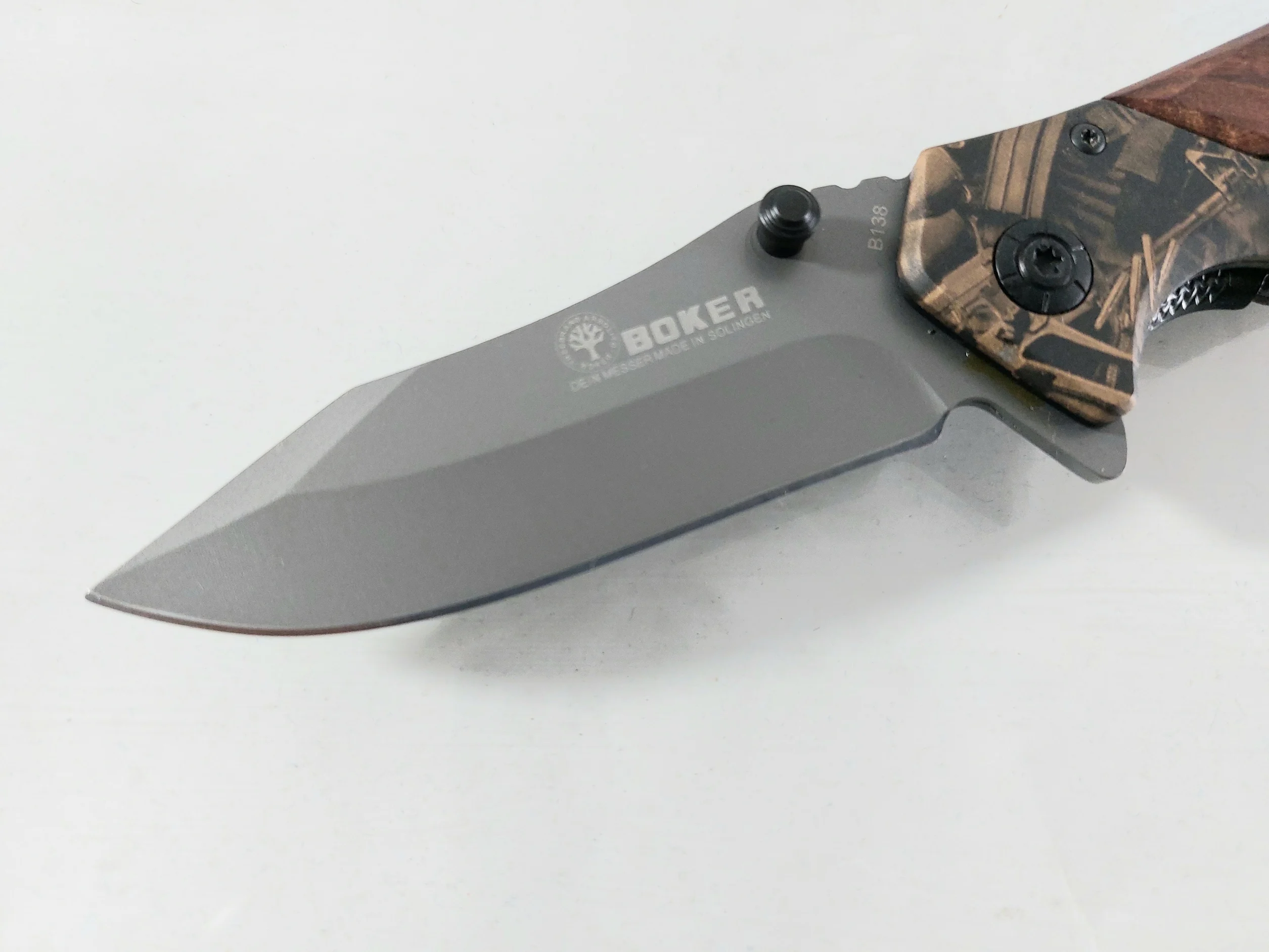 Сгъваем нож Boker B138, автоматичен и масивен Сгъваем нож Boker B138, автоматичен и масивен - Image 12