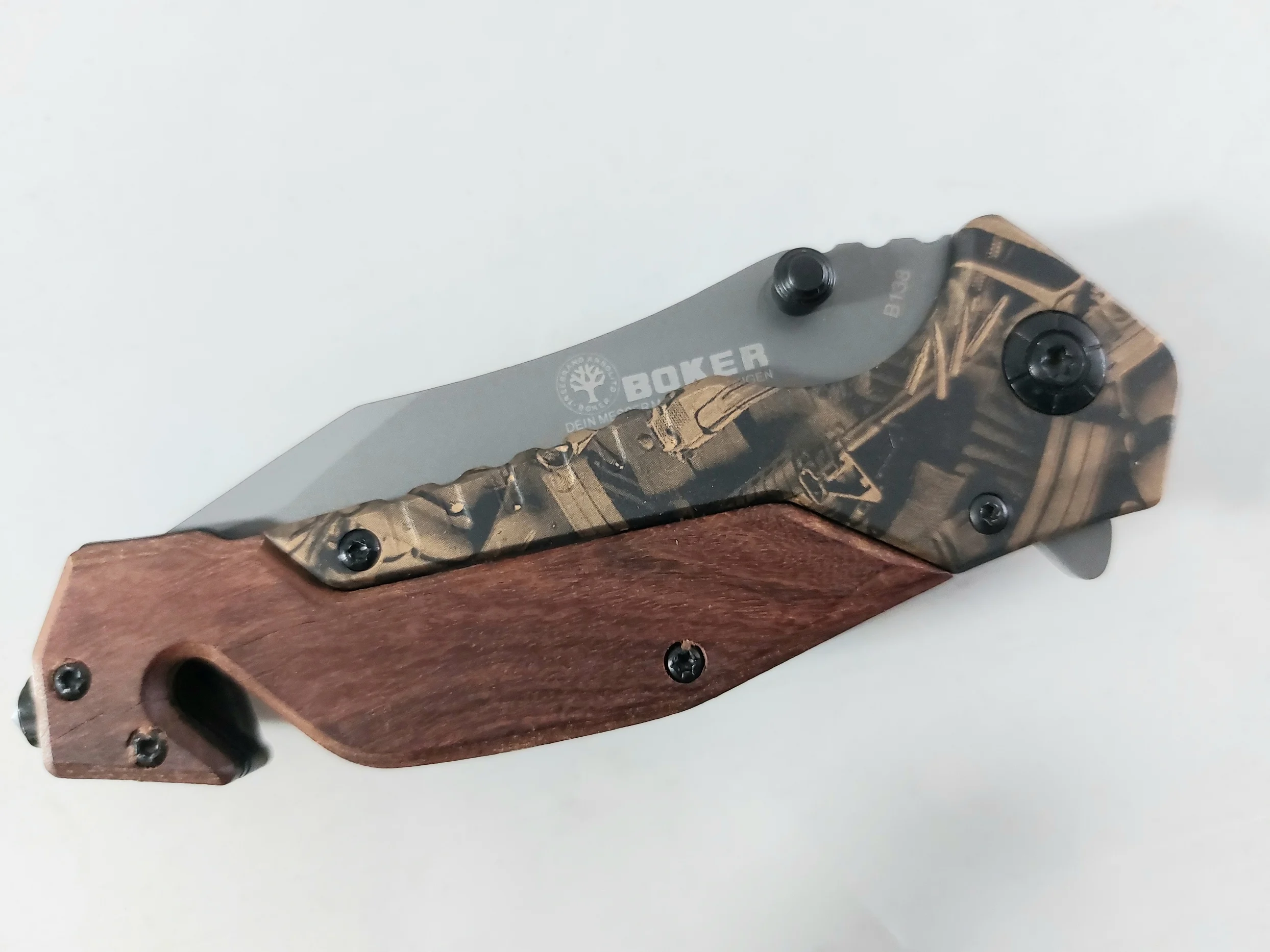 Сгъваем нож Boker B138, автоматичен и масивен Сгъваем нож Boker B138, автоматичен и масивен - Image 4