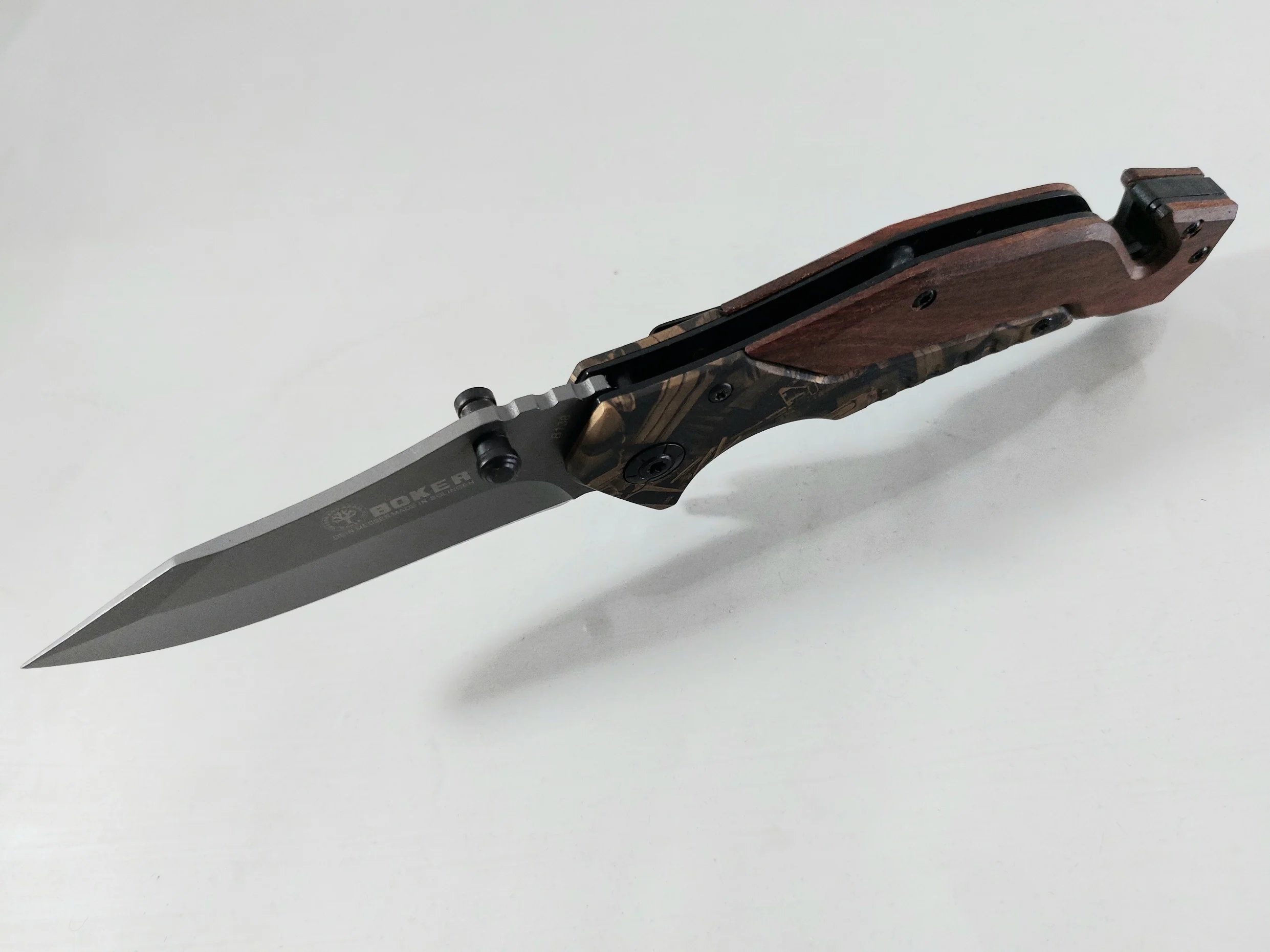 Сгъваем нож Boker B138, автоматичен и масивен Сгъваем нож Boker B138, автоматичен и масивен - Image 8