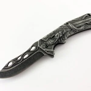 Сгъваем нож Boker Дракон с меч 3D, автоматичен механизъм Сгъваем нож Boker Дракон с меч 3D