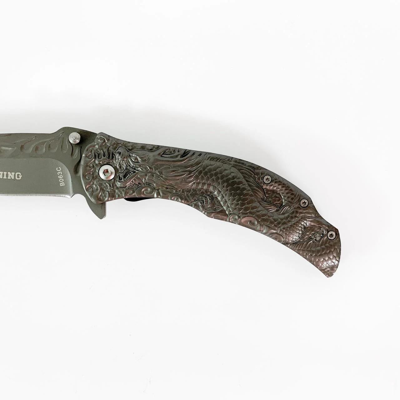 Сгъваем нож Browning B063C, автоматичен с 3D картина на дракон Сгъваем нож Browning B063C, автоматичен с 3D картина на дракон - Image 11