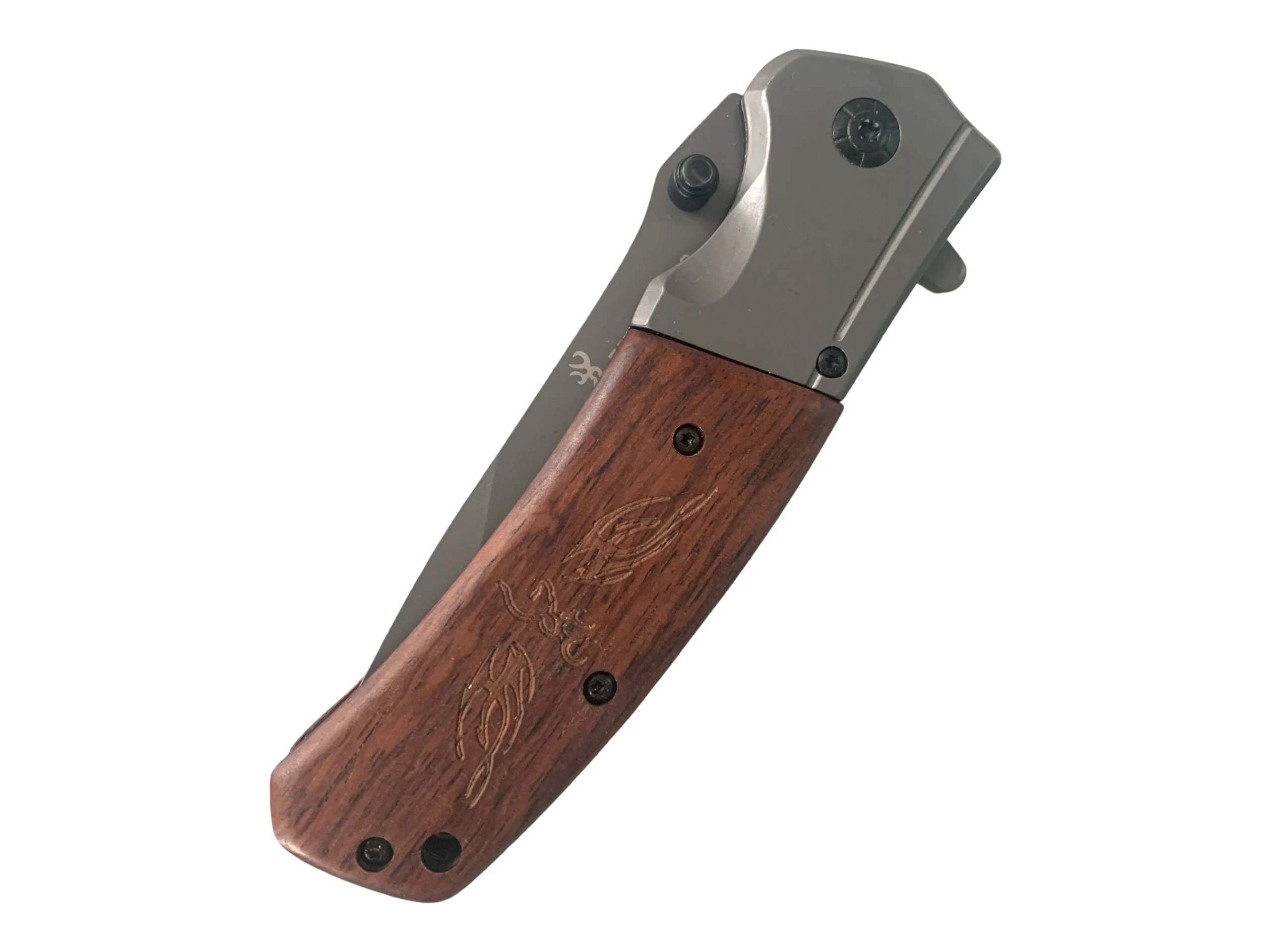 Сгъваем нож Browning DA98, масивен с дървени чирени WildSteel
